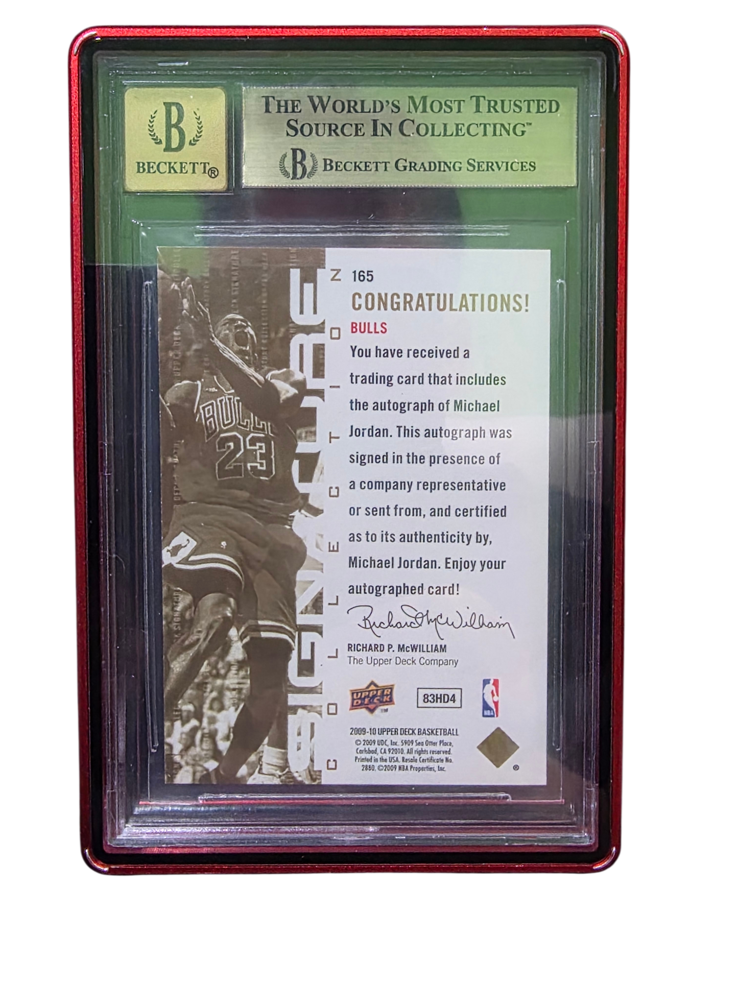 2009 Upper Deck Signature Collection Michael Jordan #165 BGS 9.5 Auto 10