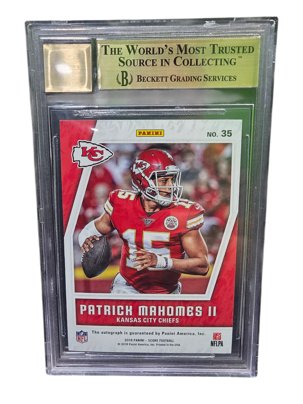 2018 Score Inscriptions Patrick Mahomes II #35 BGS 9.5 Auto 10 /25