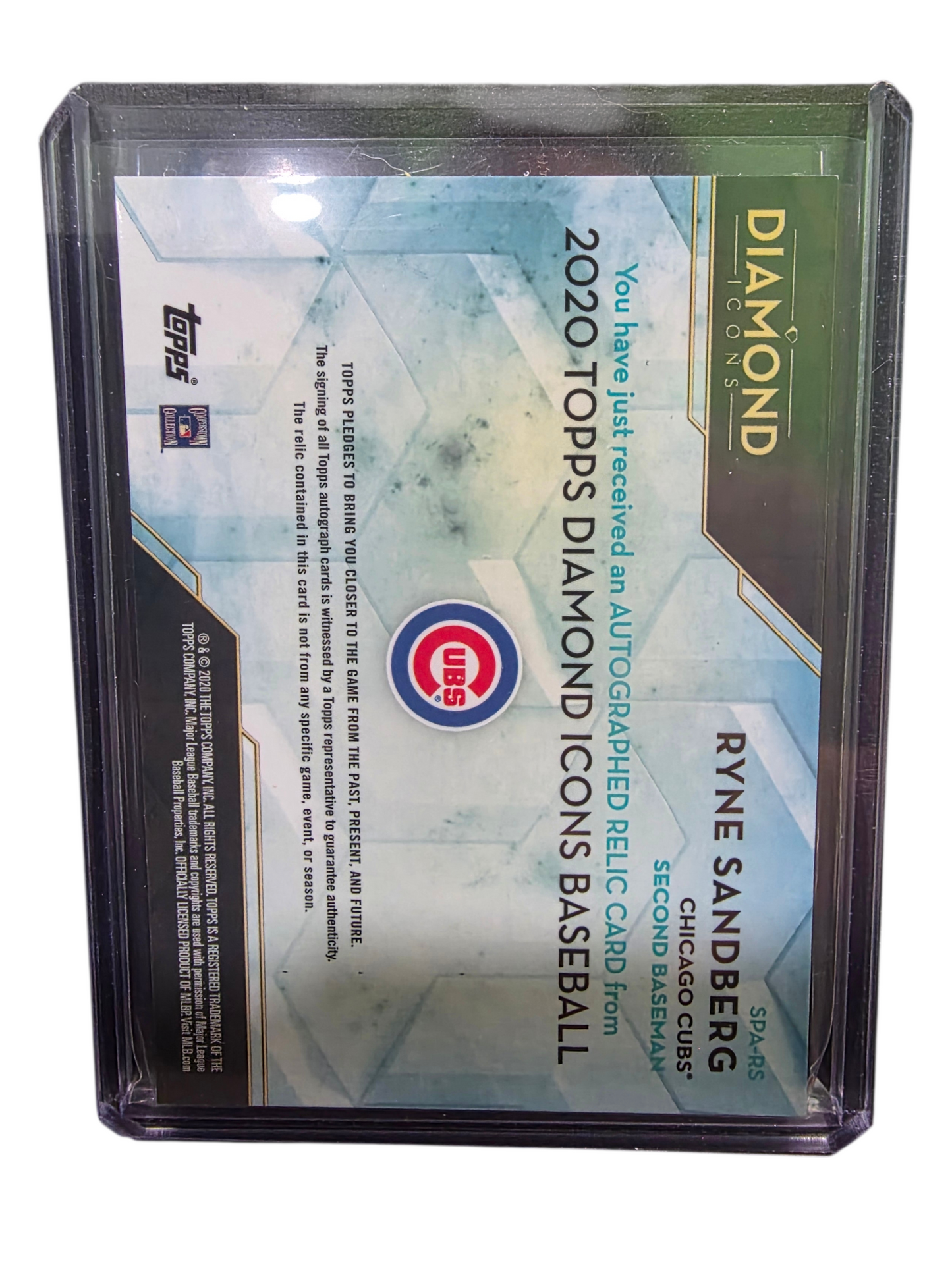 2020 Topps Diamond Icons Baseball Ryne Sandberg Red / 5 Relic
