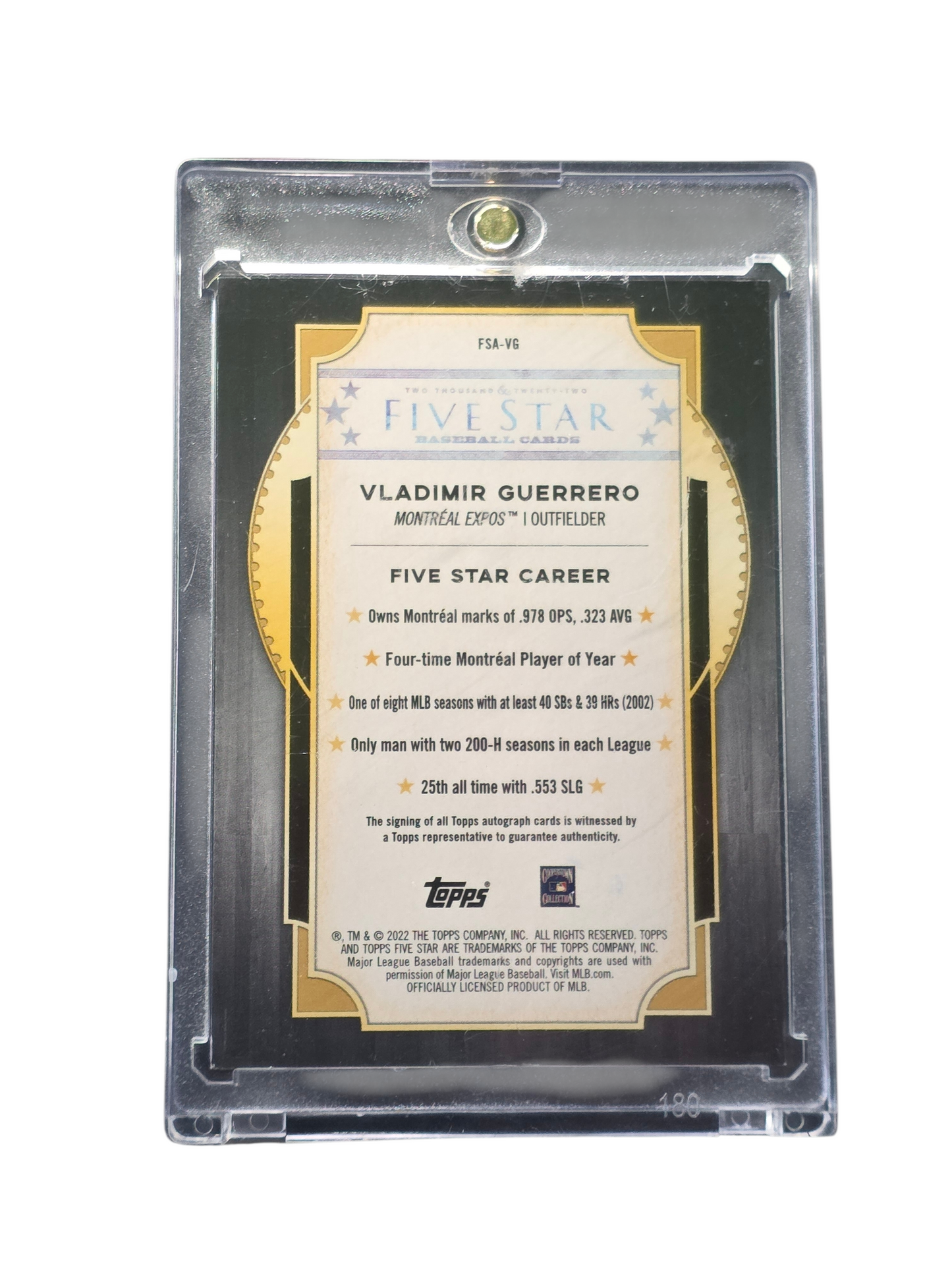 2022 Topps Five Star Vladimir Guerrero #FSA-VG 26/50