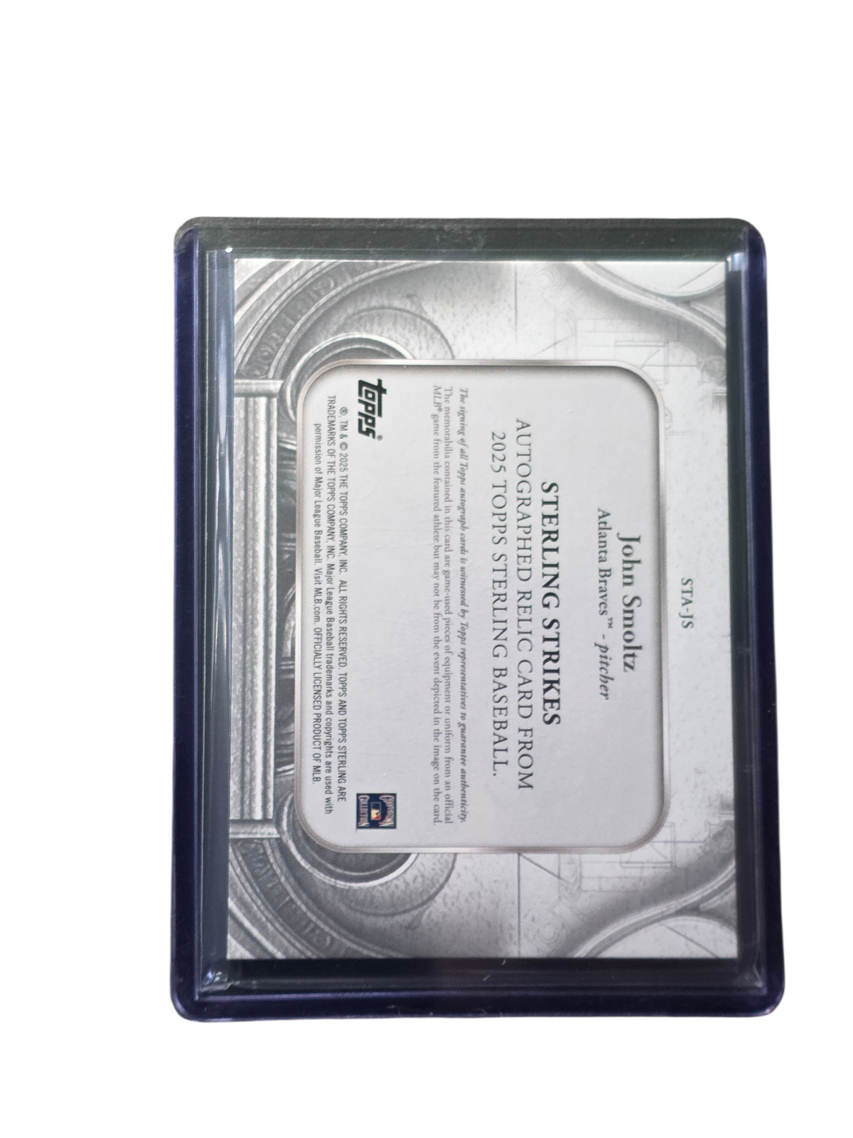 2025 Topps Sterling John Smoltz Autograph Relic 10/25