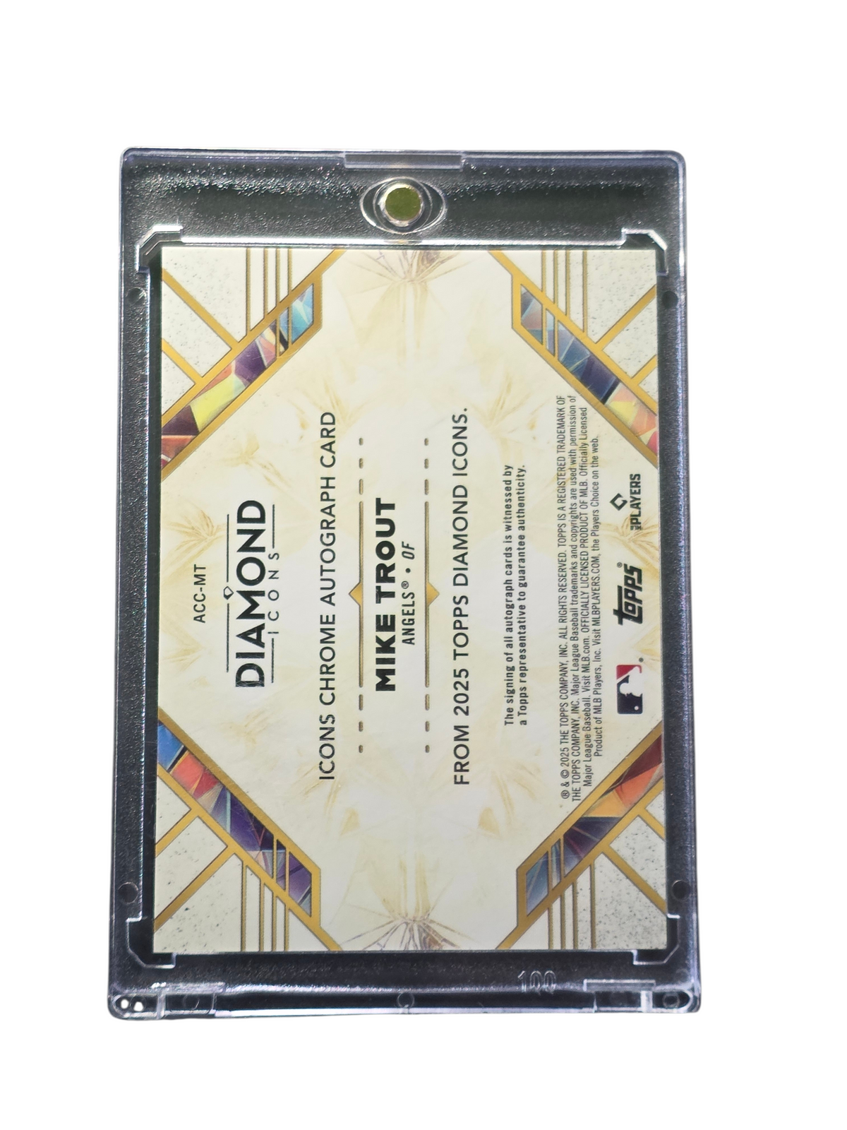 2025 Topps Diamond Icons Icons Chrome Mike Trout 19/25