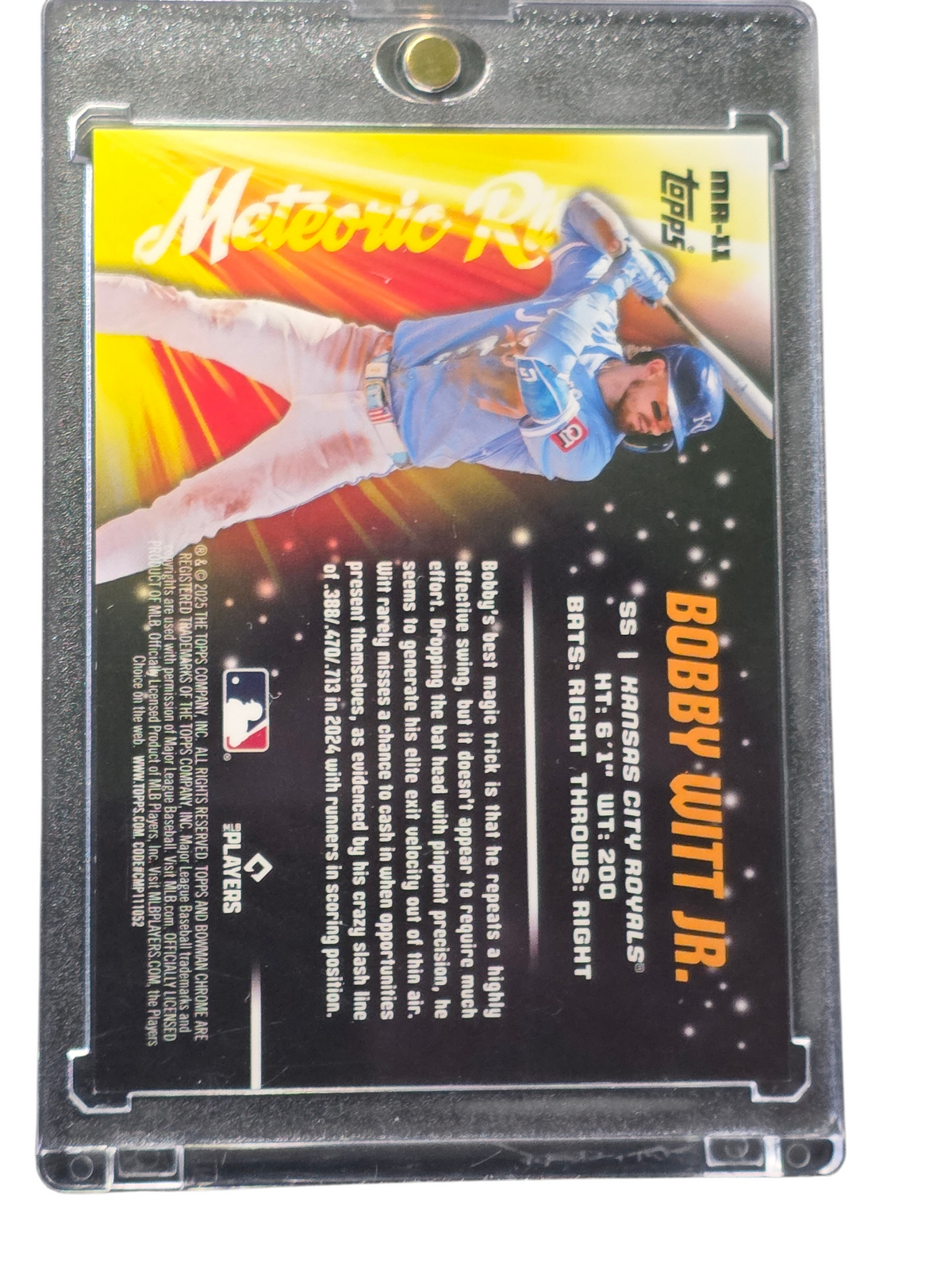 2025 Bowman Platinum Meteoric Bobby Witt Jr. Ice 072/150
