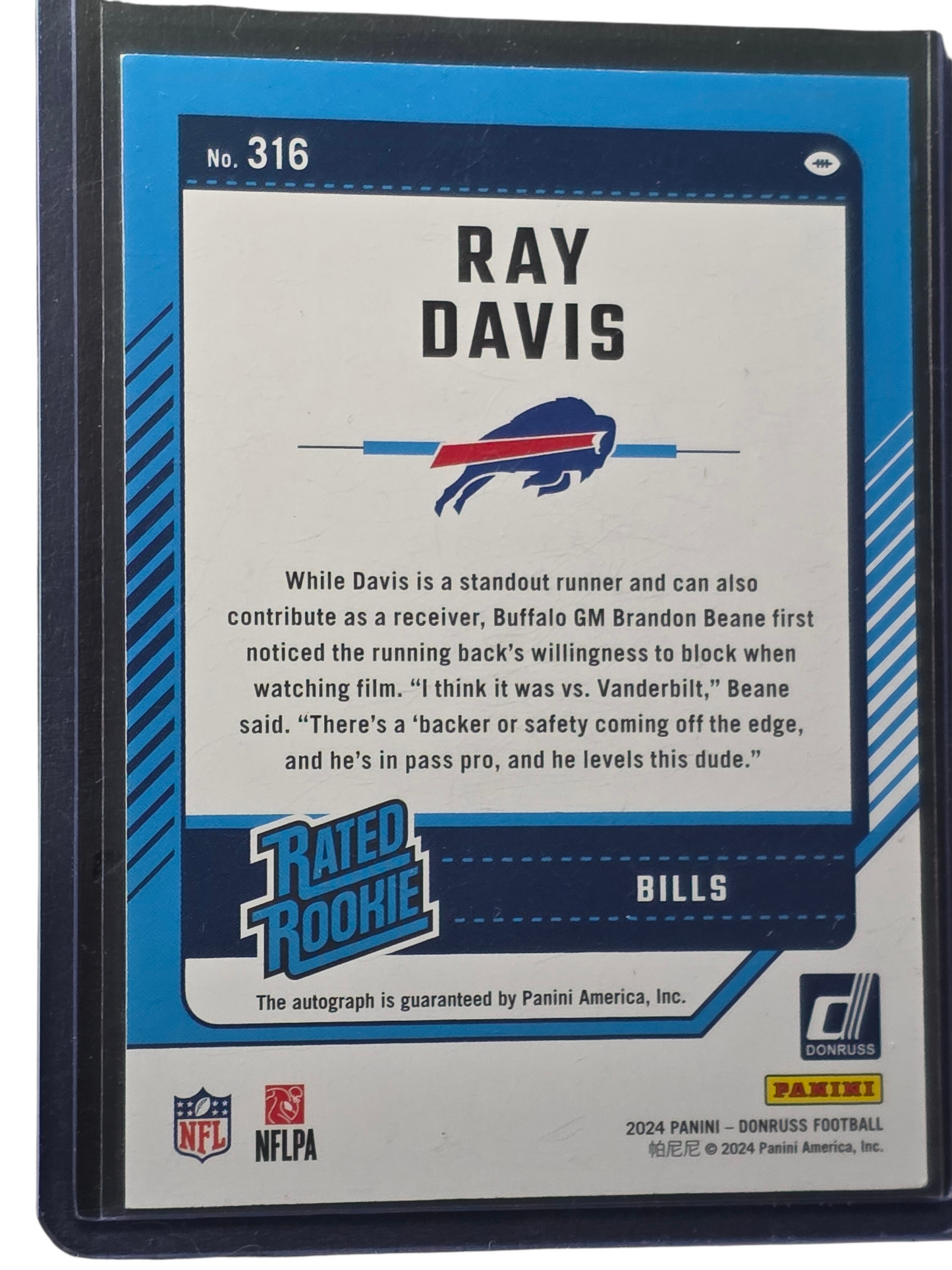 2024 Panini Donruss Football Ray Davis #316 148/150