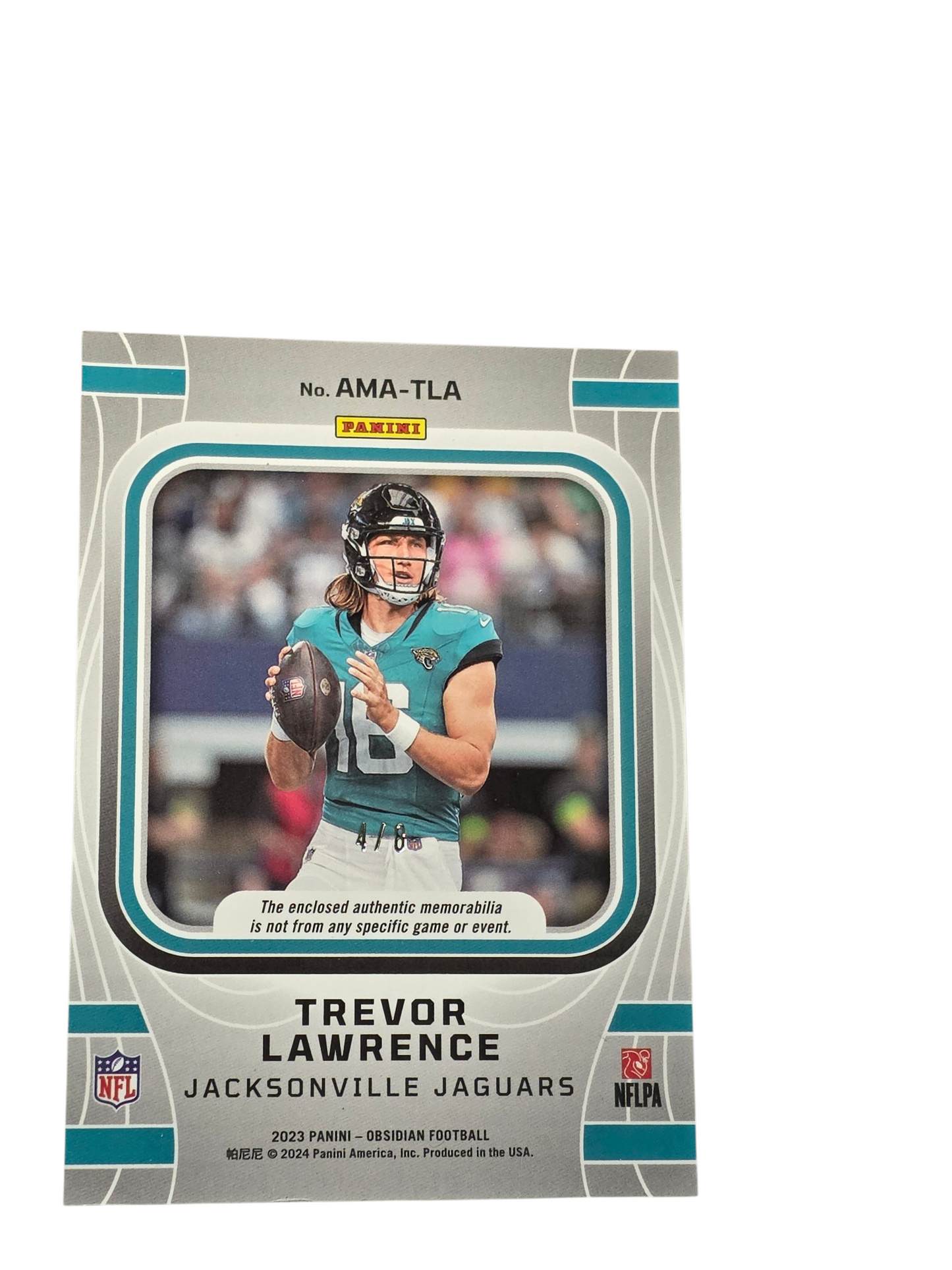 2024 Panini Obsidian Atomic Trevor Lawrence #AMA-TLA 4 / 8 Patch