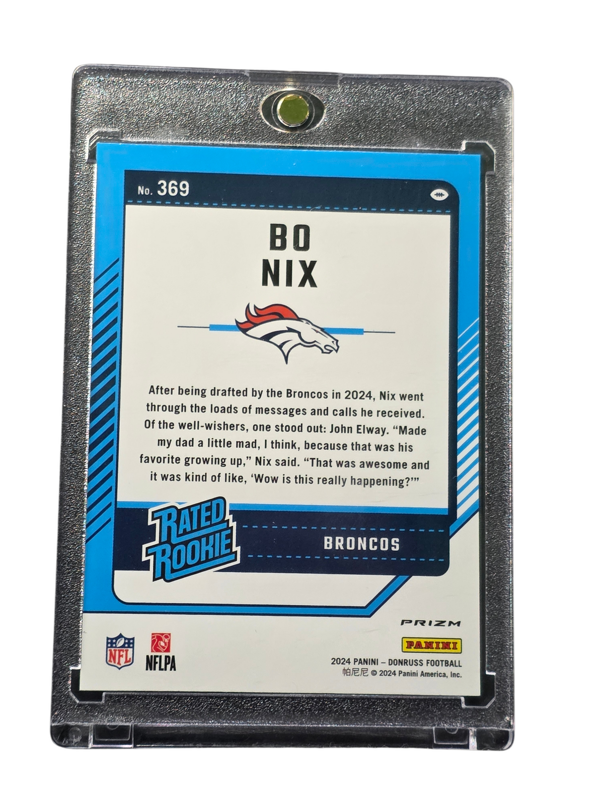 2024 Panini Donruss Optic Bo Nix #369 Holo