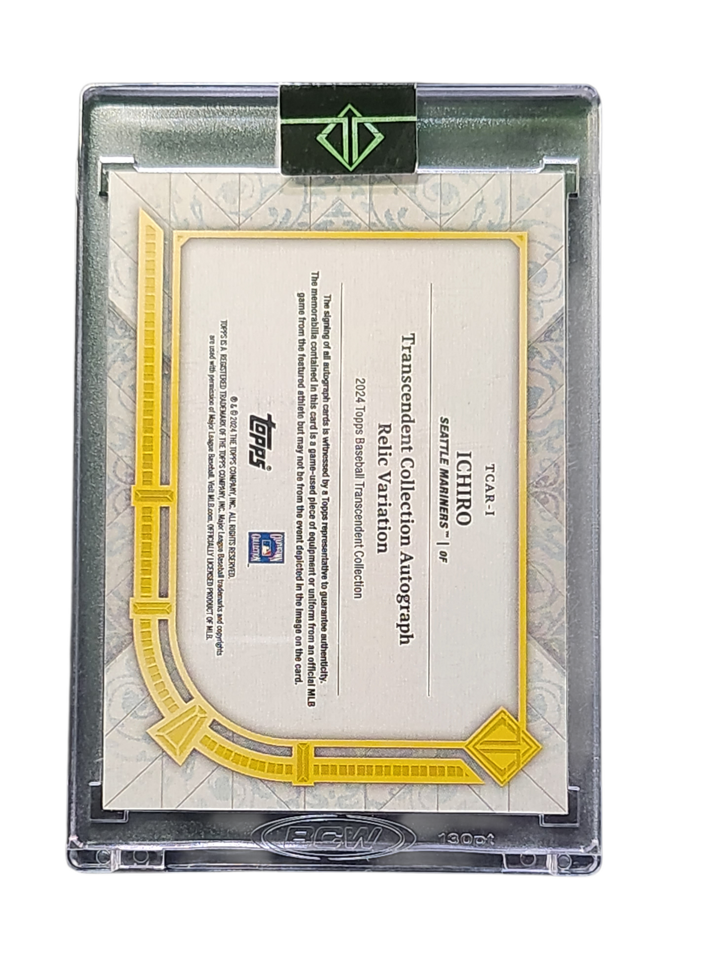 2024 Topps Transcendent /5 Ichiro Suzuki Relic Patch Game-Used Memorabilia