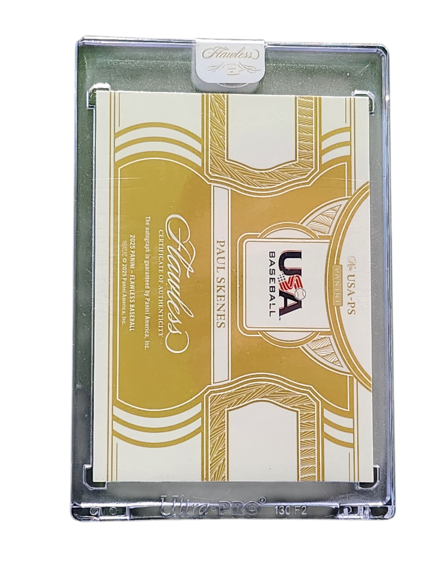 2025 Panini Flawless USA Baseball Paul Skenes #US-PS Gold 07/80