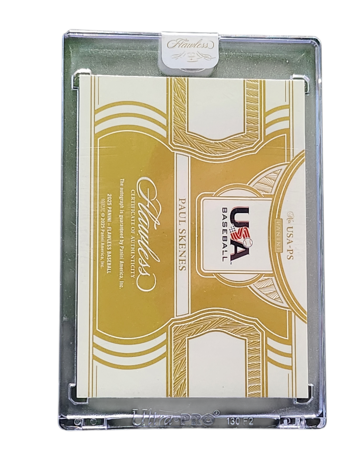 2025 Panini Flawless USA Baseball Paul Skenes #US-PS Gold 07/80