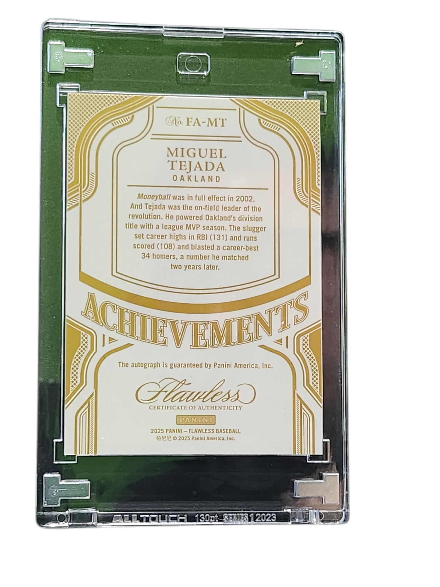 2025 Panini Flawless Baseball Miguel Tejada #FA-MT 06/10