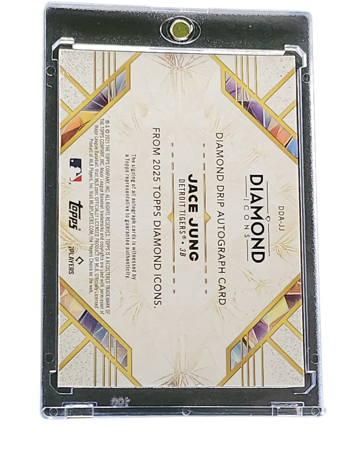 2025 Topps Diamond Icons Jace Jung #DPA-JJ Drip Autograph 05/25 RC