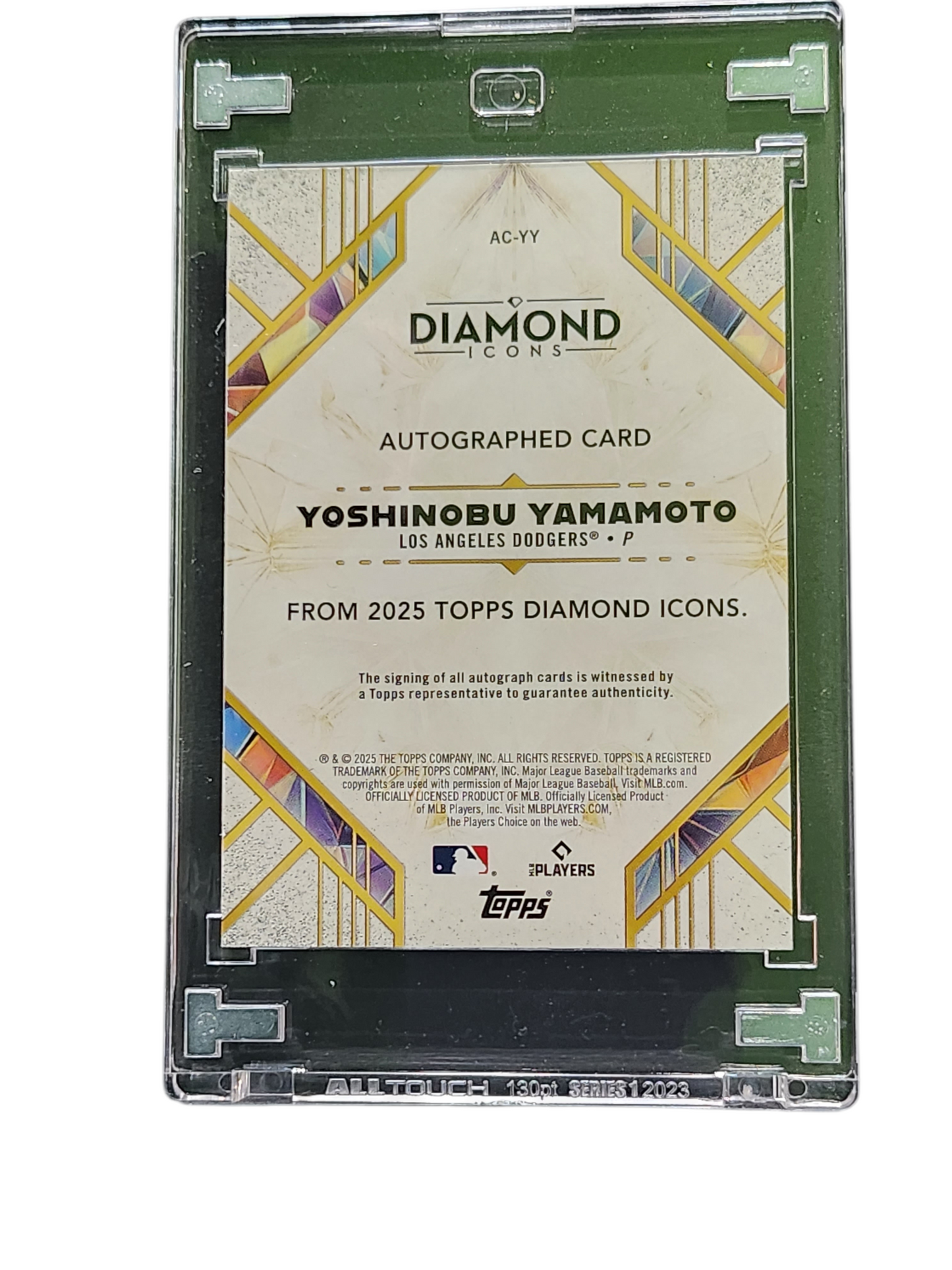 2025 Topps Diamond Icons Yoshinobu Yamamoto #AC-YY 10/15