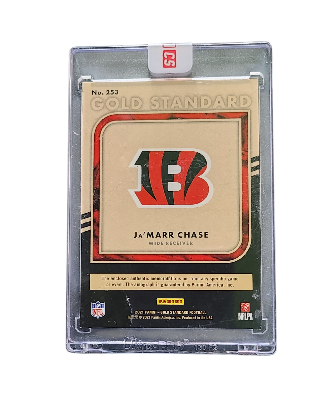 2021 Panini Gold Standard Ja'Marr Chase #253 Dual Patch RC 88/99 Memorabilia