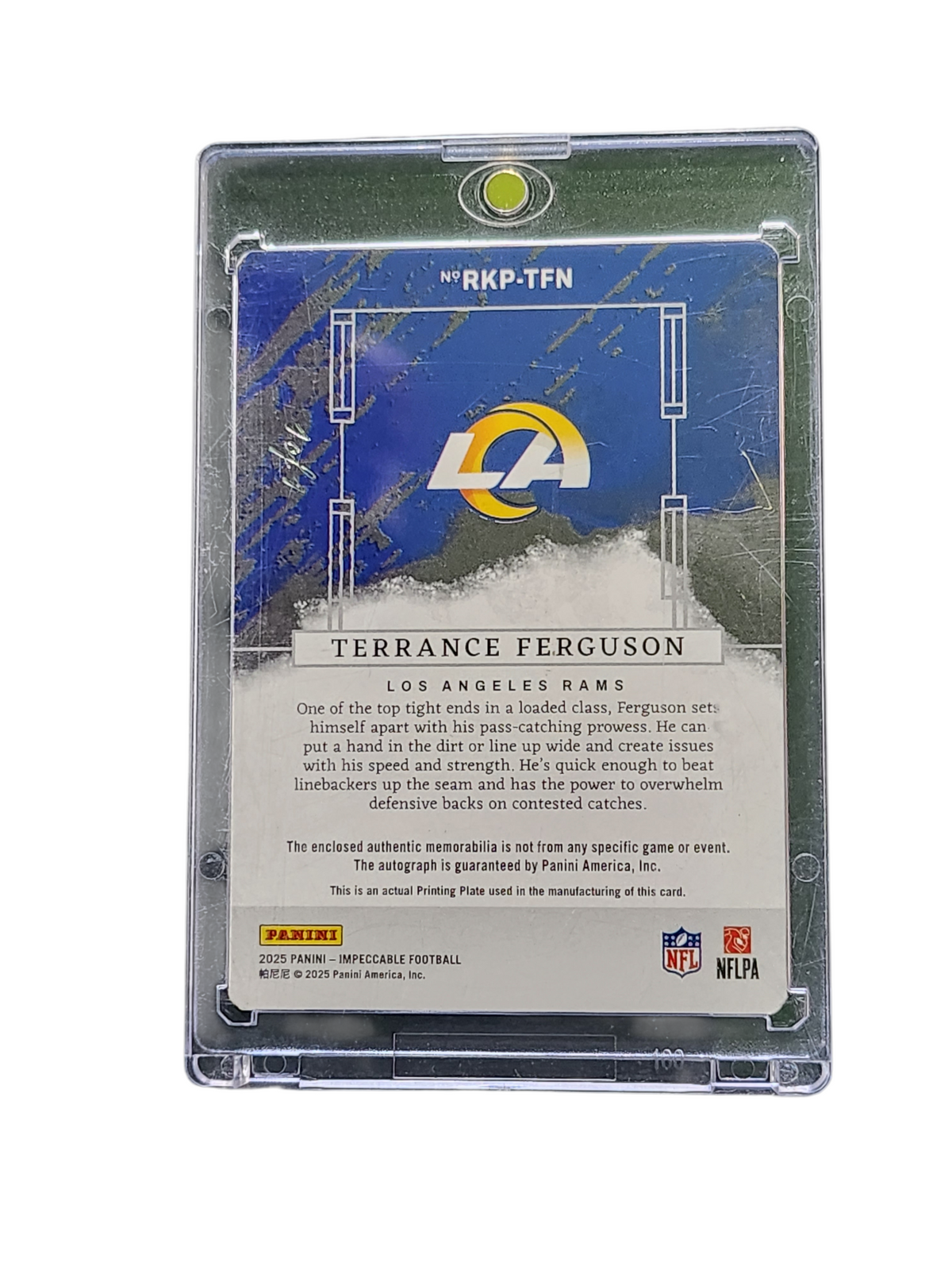 2025 Panini Terrance Ferguson #RKP-TFN Magenta Printing Plate Memorabilia