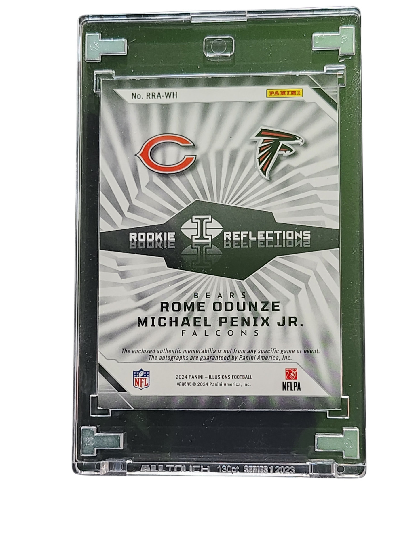 2024 Panini 1/1 Rome Odunze Michael Penix Jr. #RRA-WH Dual Auto Dual Patch RC