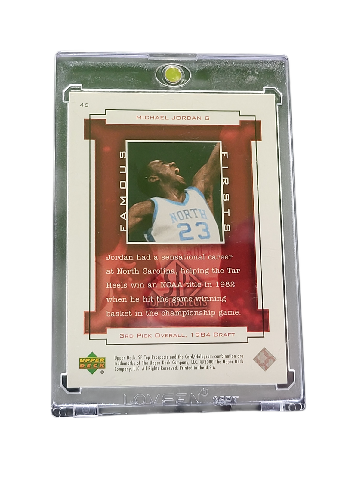 2000 Upper Deck SP Top Prospects Famous Firsts Michael Jordan #46 1652/3000