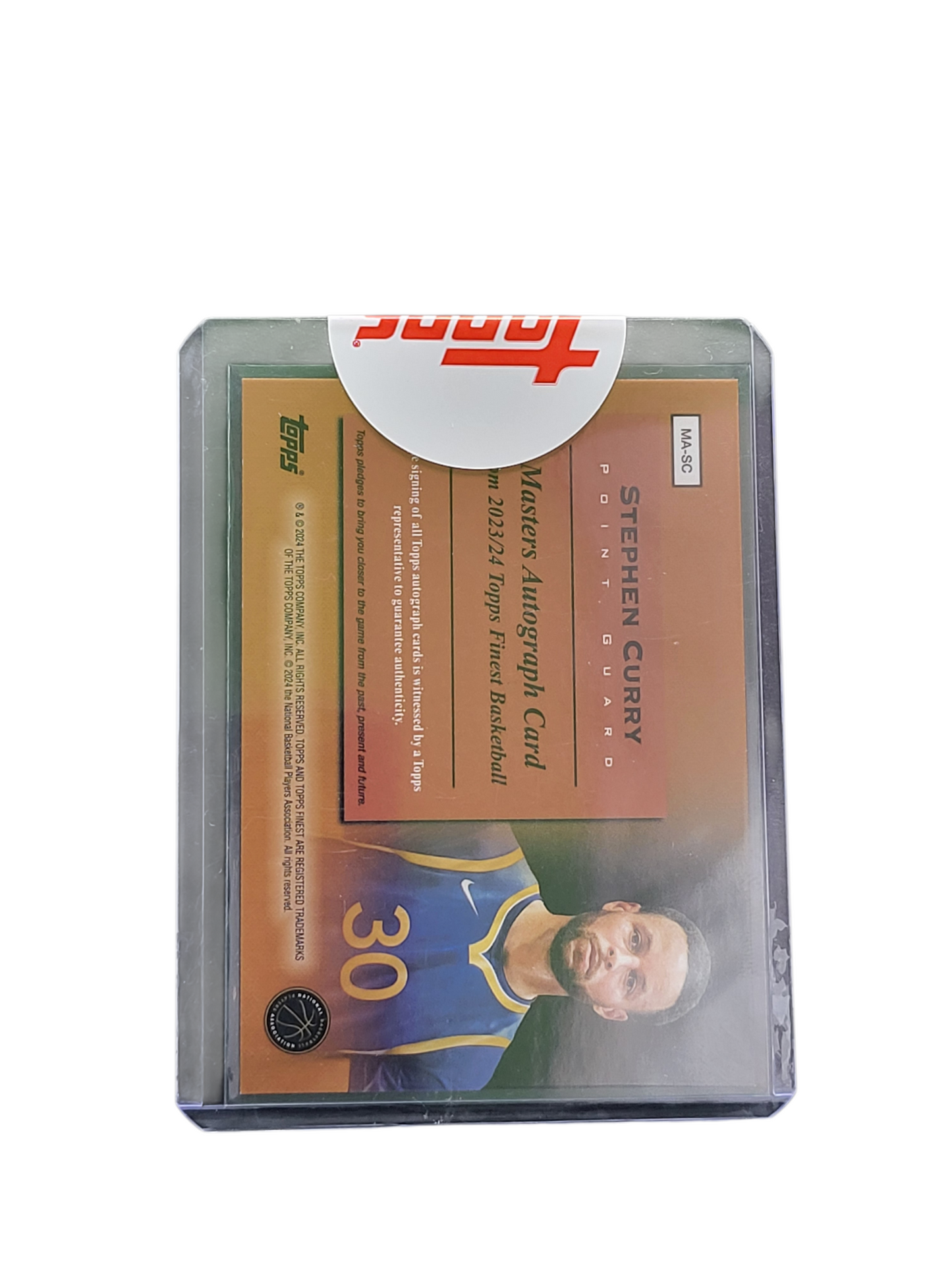 2024 Topps Finest Basketball Masters Stephen Curry #MA-SC Gold Refractor 24/50