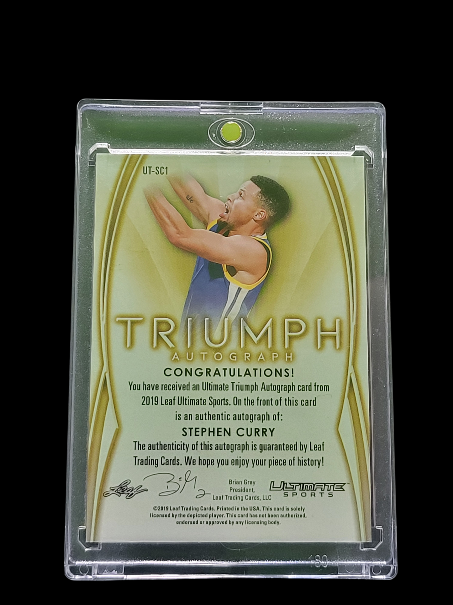 2019 Leaf Ultimate Sports Triumph Autograph Stephen Curry #UT-SC1 1/1