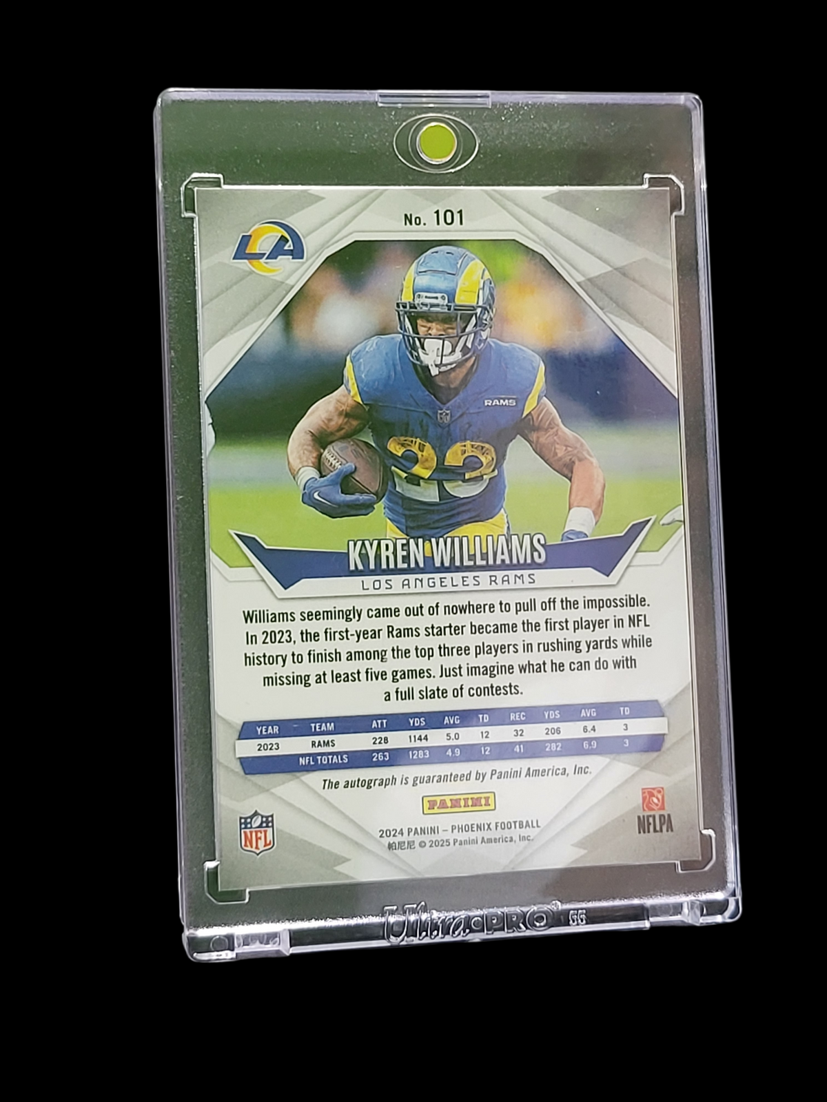 2025 Panini Phoenix Football Kyren Williams #101 Cracked Ice