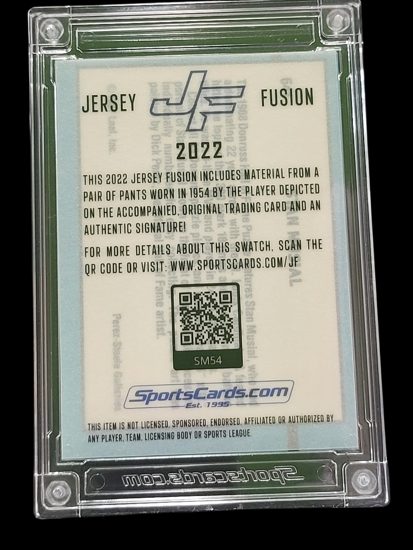 2022 Jersey Fusion Donruss Stan Musial #SM54 Game Used Swatch Auto