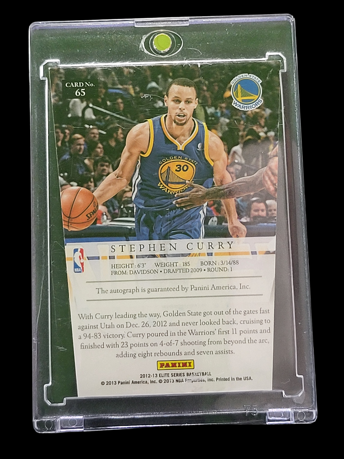 2013 Panini Elite Series Aspirations Stephen Curry #65 34/70