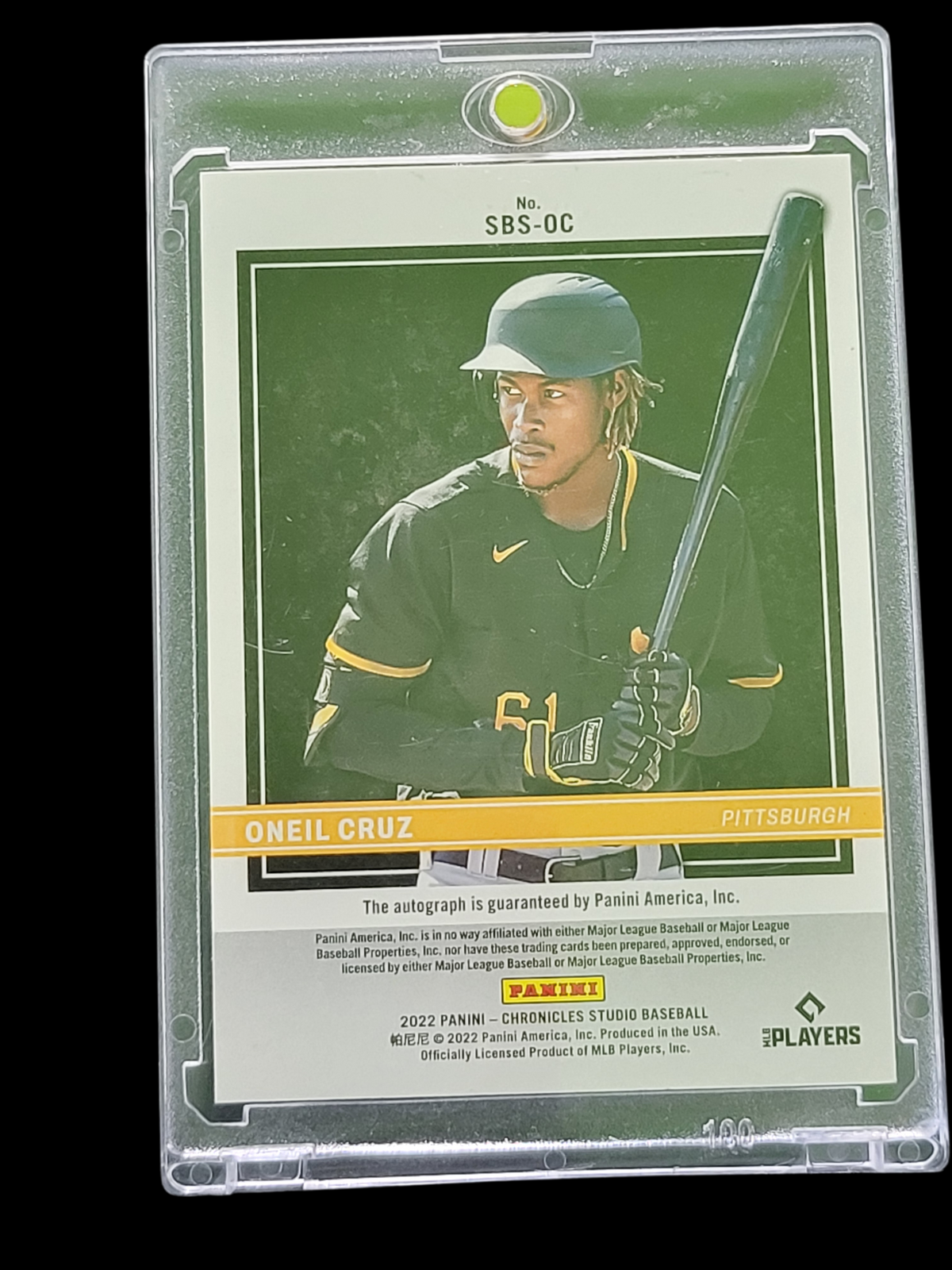 2022 Panini Chronicles Studio Baseball Oneil Cruz #SBS-OC RC 3/5