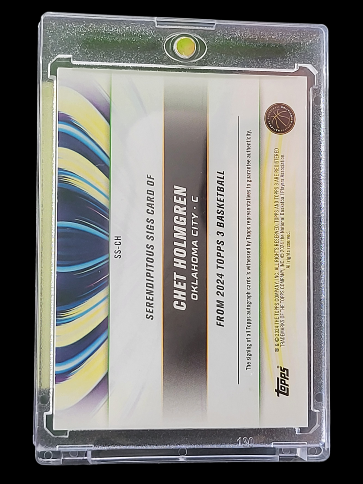 2024 Topps 3 Basketball Serendipitous Sigs Chet Holmgren #SS-CH 12/20