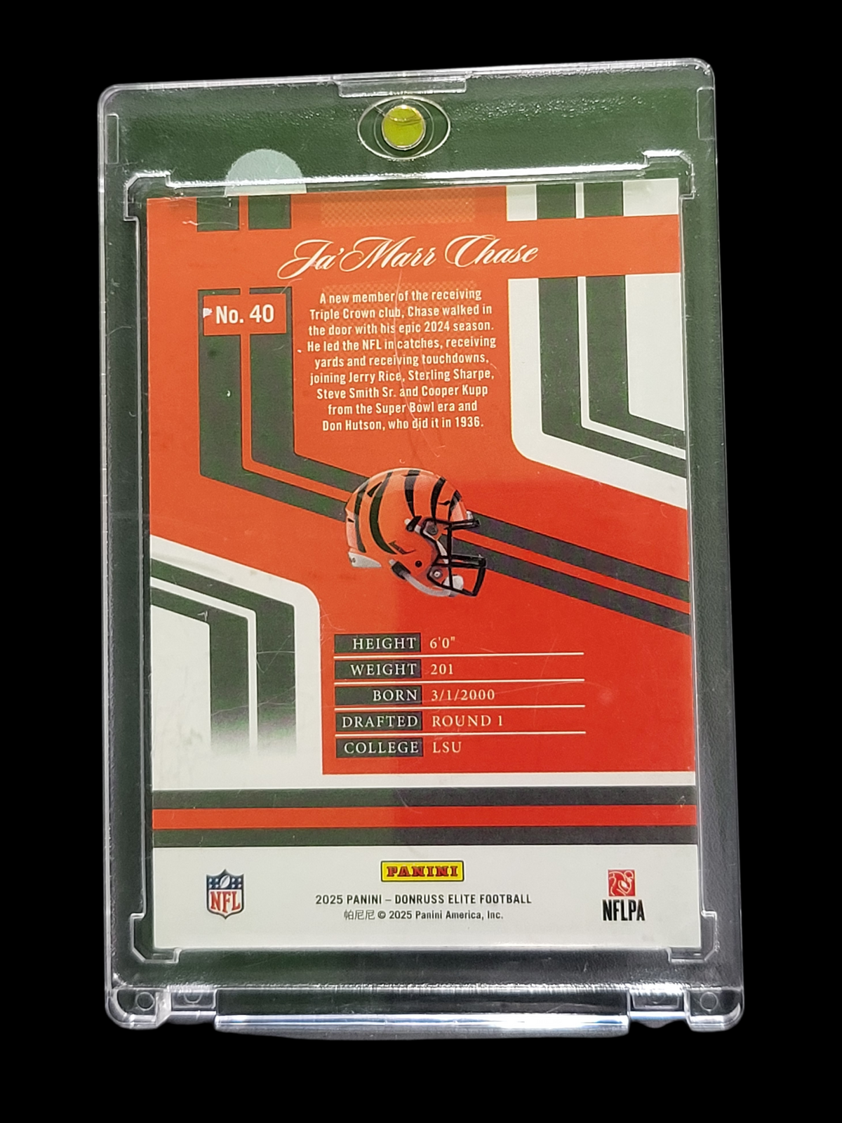 2025 Panini Donruss Elite Ja'Marr Chase #40 Gold 04/10