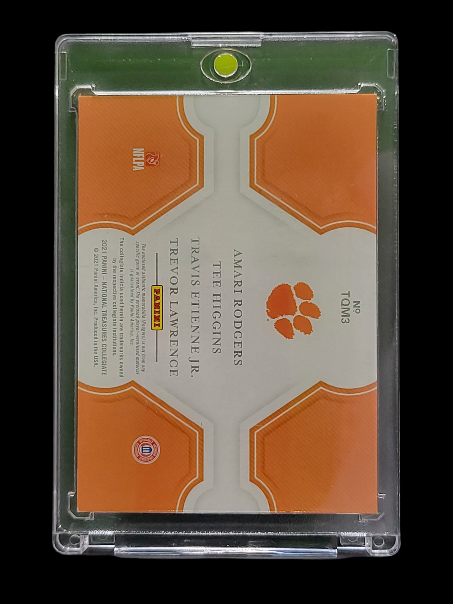 2021 Panini Tee Higgins Trevor Lawrence Amari Rodgers Travis Etienne Jr. # 1/1