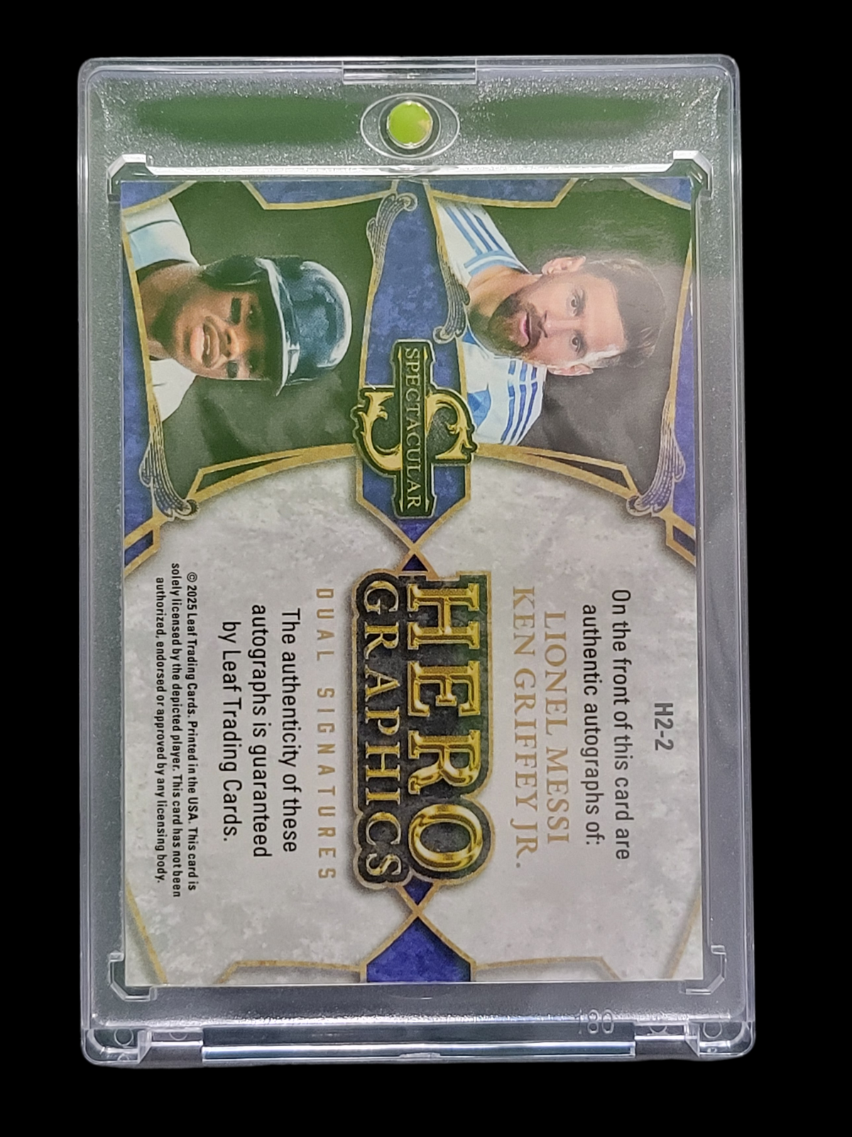 2025 Leaf Spectacular Graphics Ken Griffey Jr. Lionel Messi #H2-2 3 / 3 Dual