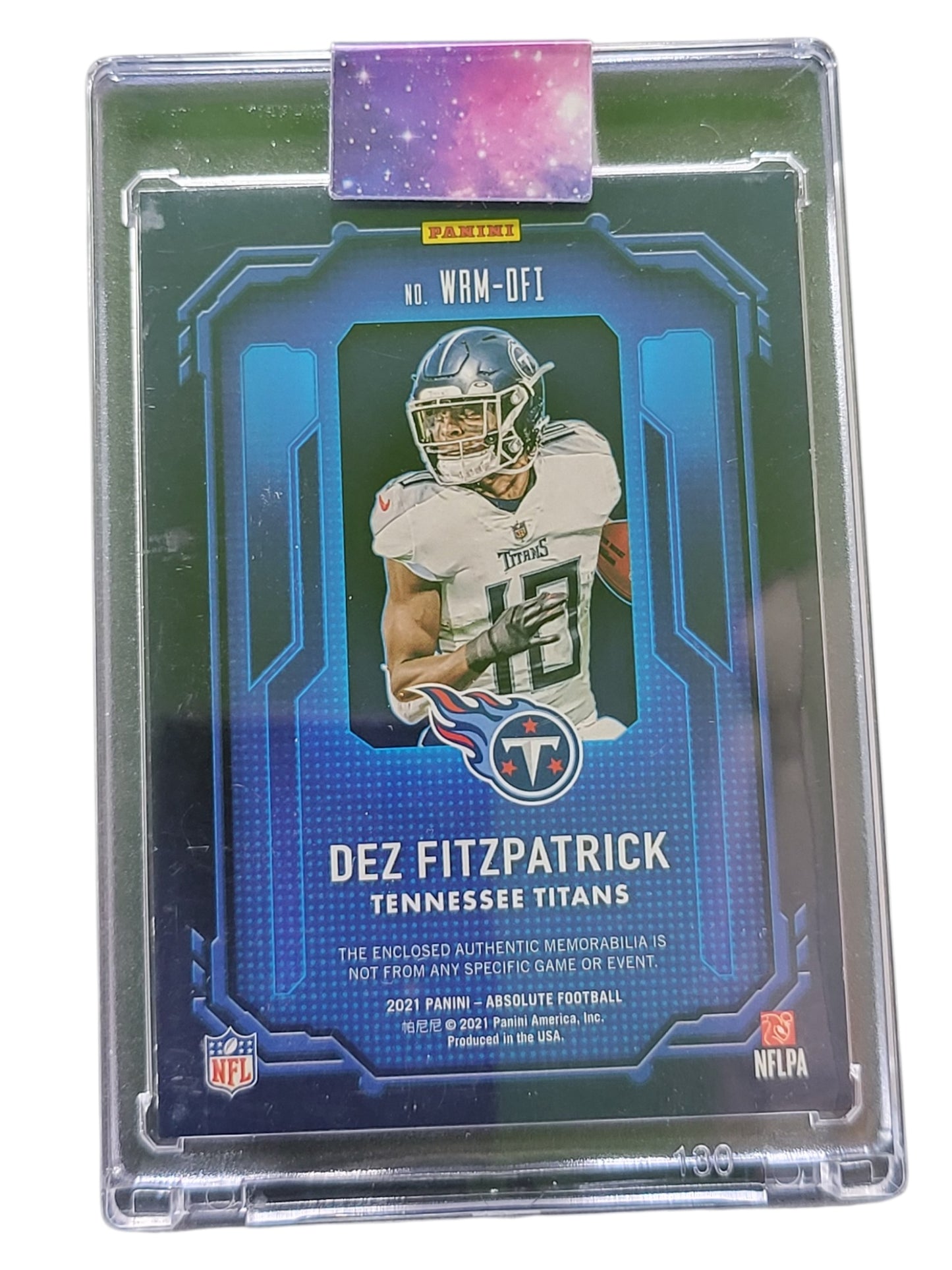 2021 Panini Absolute Football War Dez Fitzpatrick #WRM-DFI 1-of-1 NFL Shield