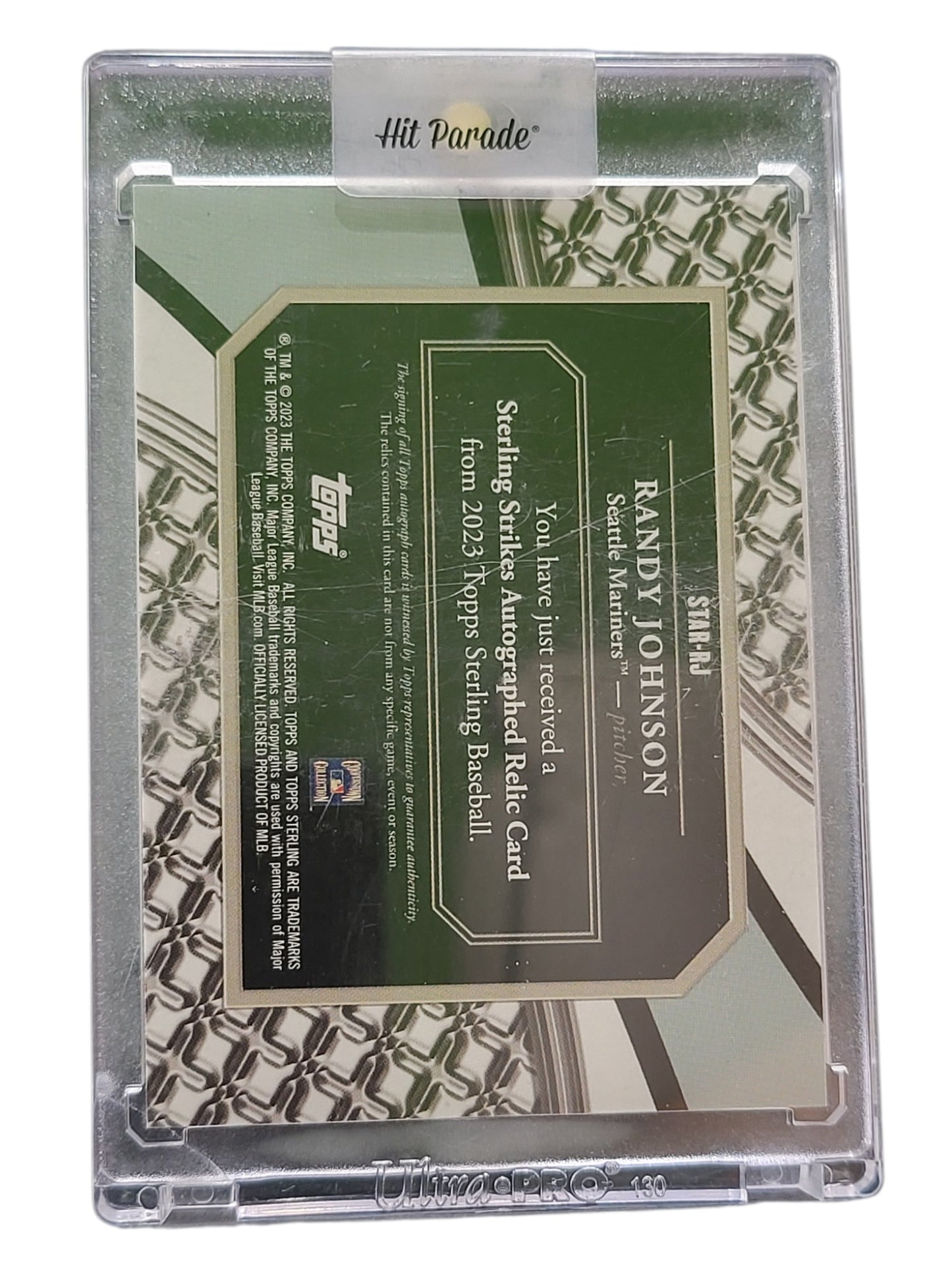 2023 Topps Sterling Randy Johnson #STAR-RJ Sterling Strikes Auto Game-Used 13/25