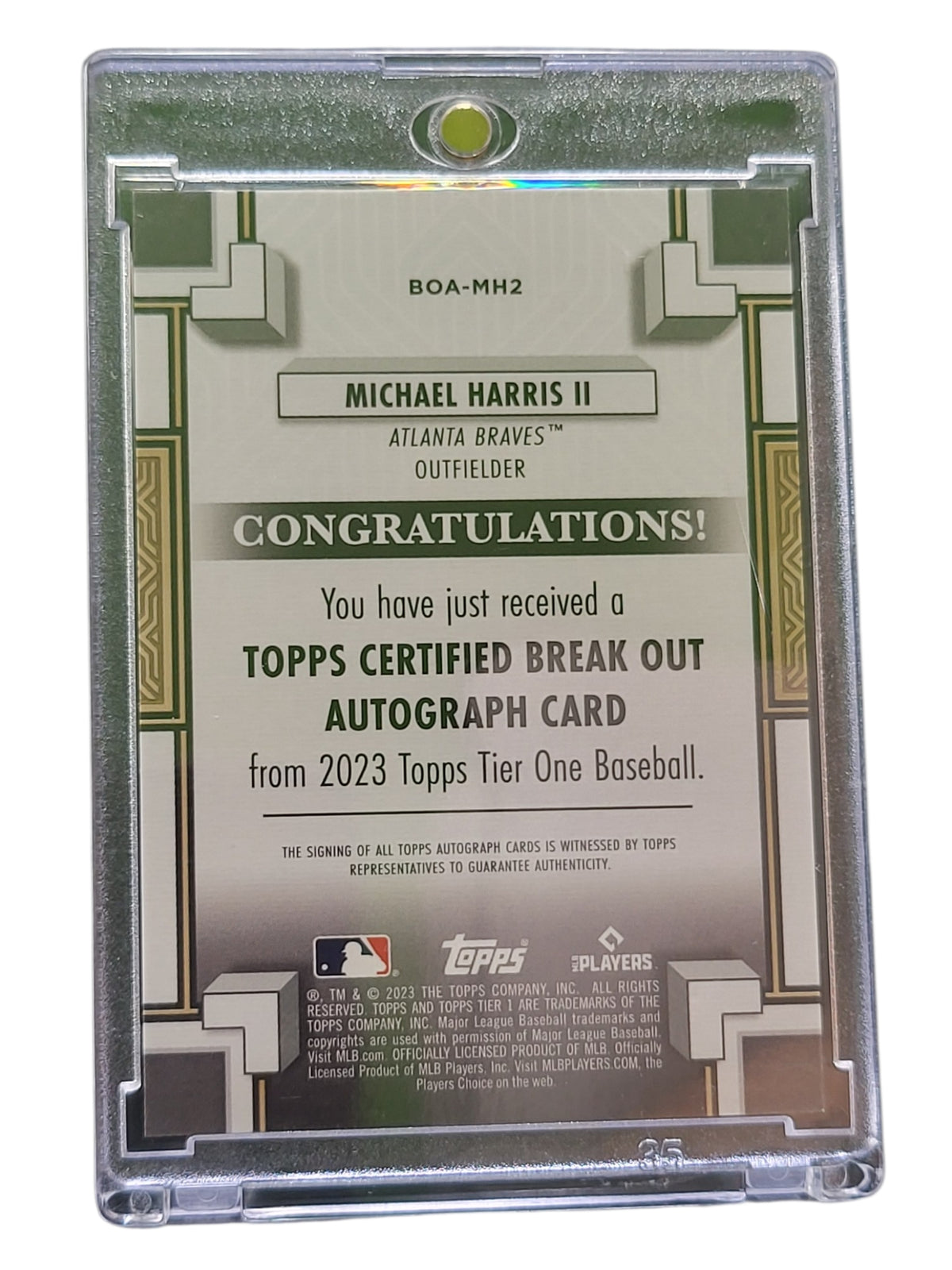 2023 Topps Tier One Michael Harris II #BOA-MH2 Break Out Autograph 167/299