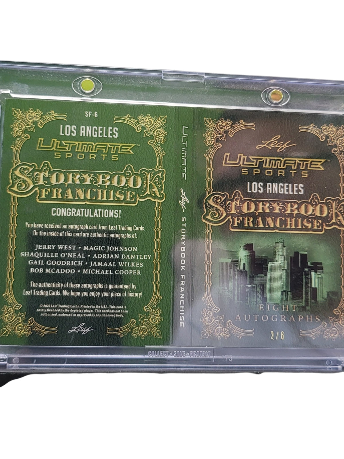 2024 Leaf Ultimate Sports Storybook Franchise Magic Jerry West Shaq O'Neal