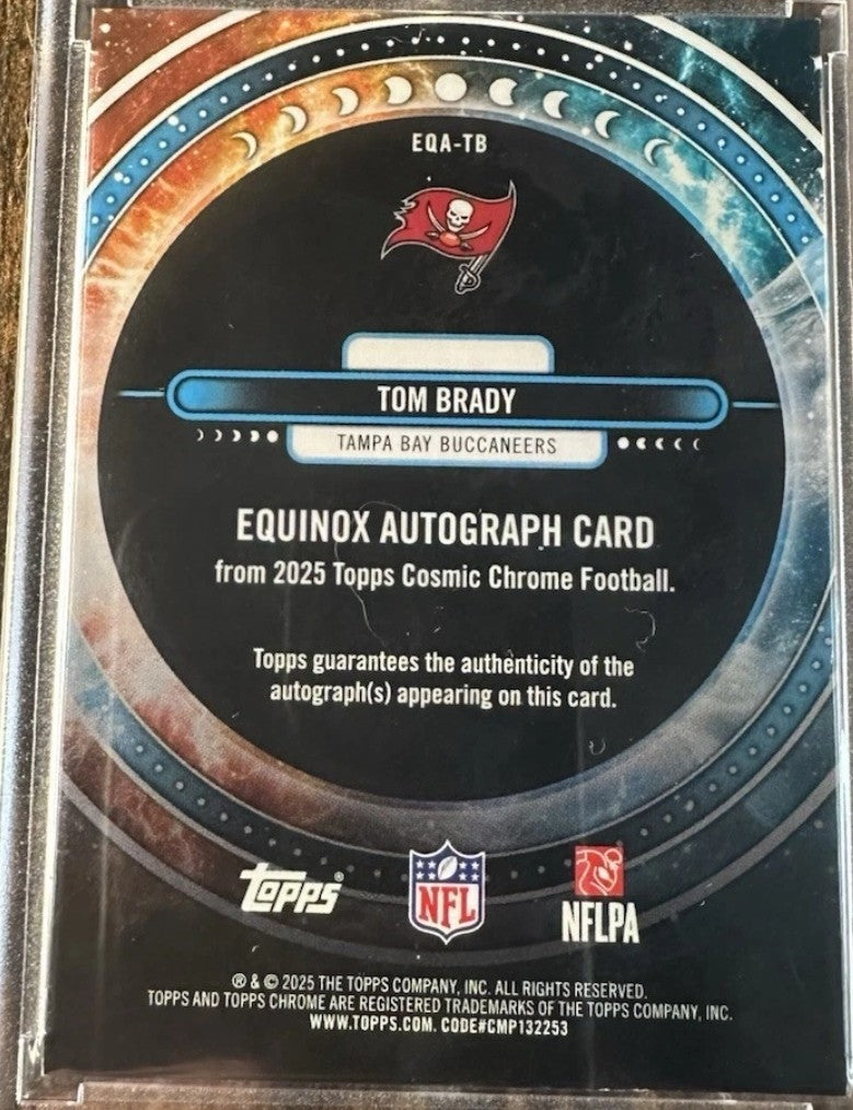 2025 Topps Cosmic Chrome Equinox Tom Brady #EQA-TB Orange 21/25