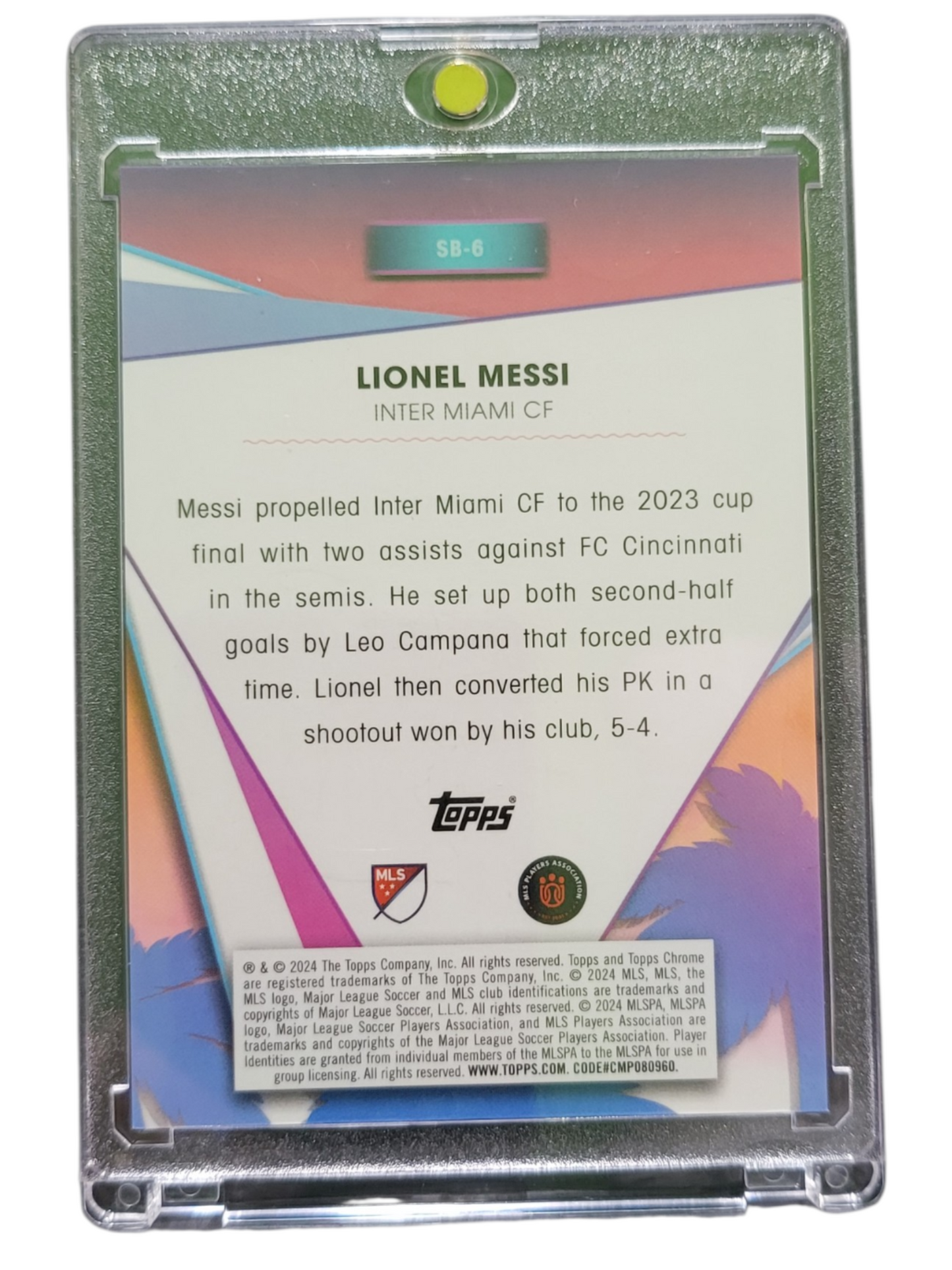 2024 Topps Chrome South Beach Superstar Lionel Messi #SB-6 35/60