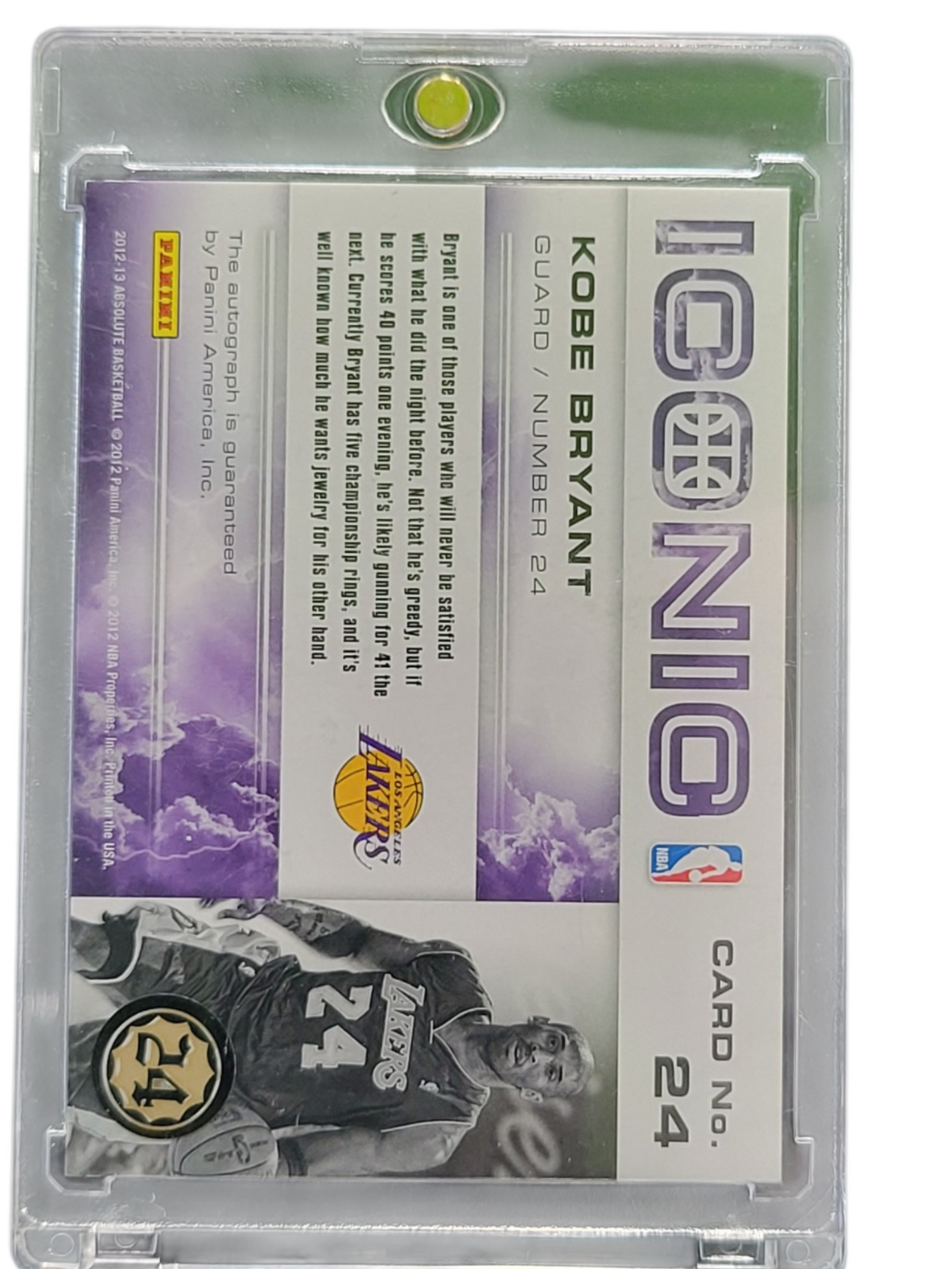 2012 Panini Absolute Iconic Kobe Bryant #24 Green 67/99