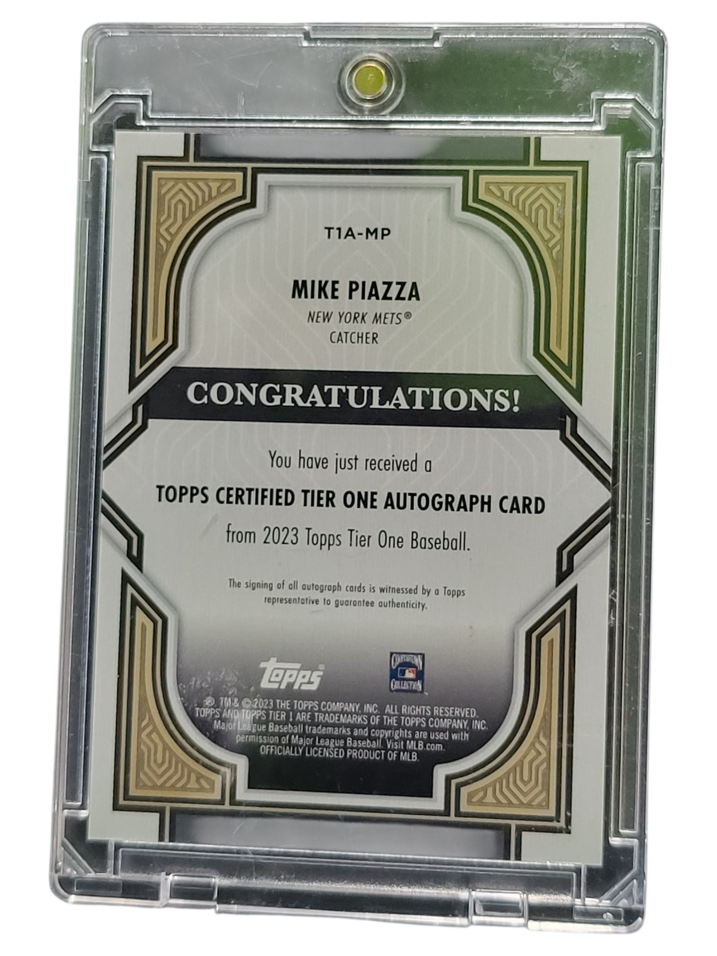 2023 Topps Tier One Mike Piazza #T1A-MP Bronze Ink