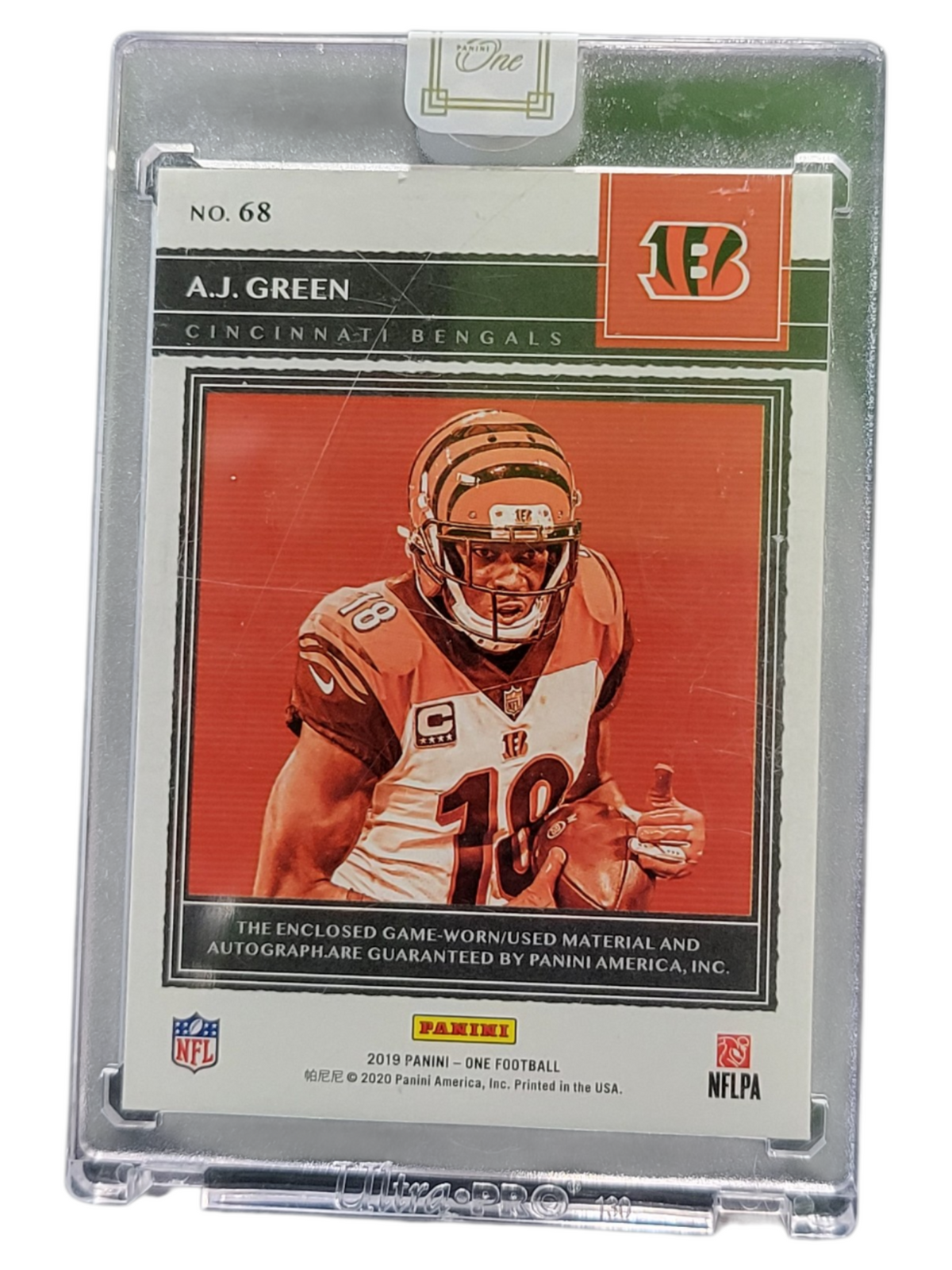 2020 Panini One A.J. Green #68 Patch Memorabilia