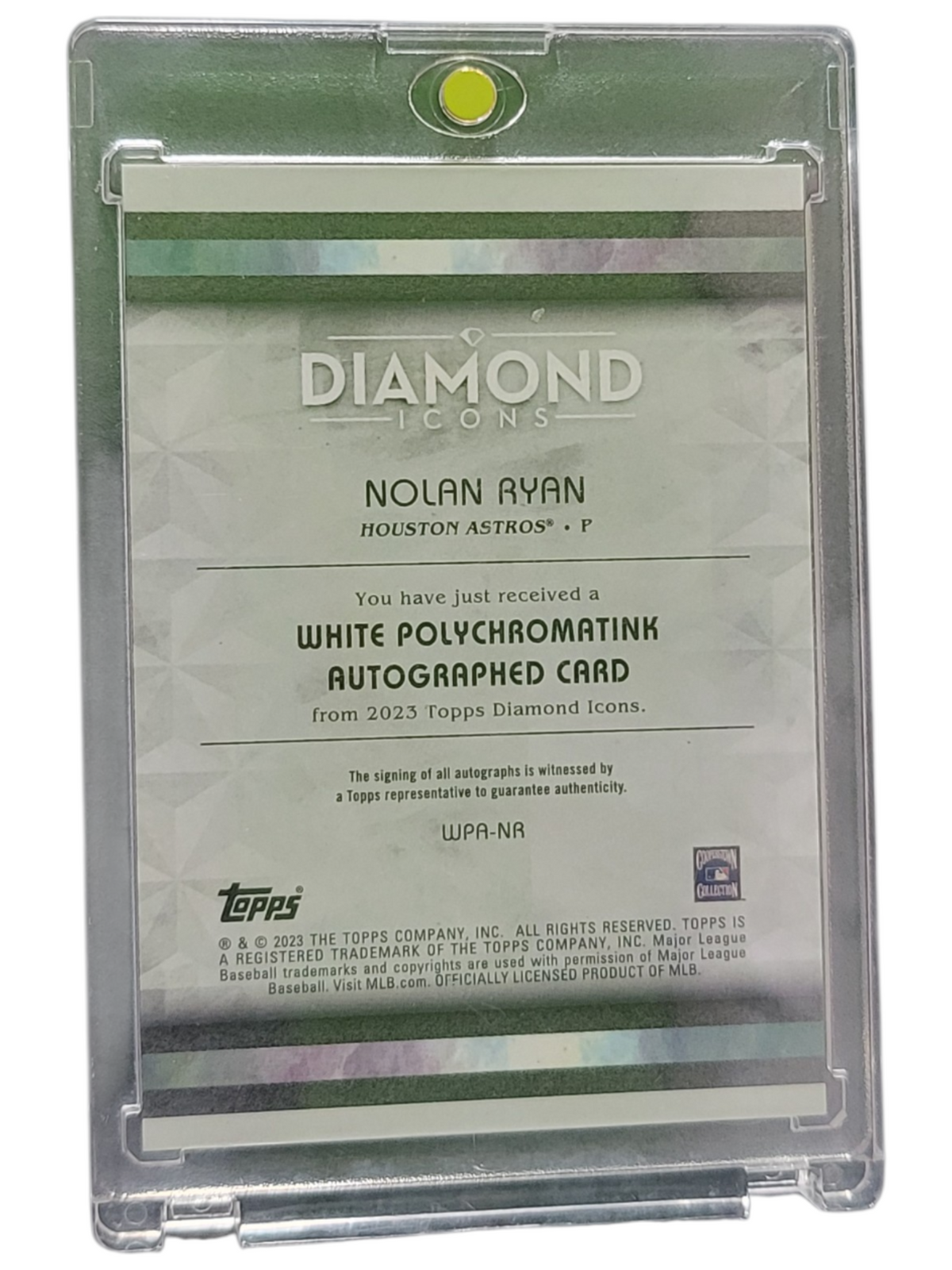 2023 Topps Diamond Icons Nolan Ryan #WPA-NR White Polychromatink 5 / 5