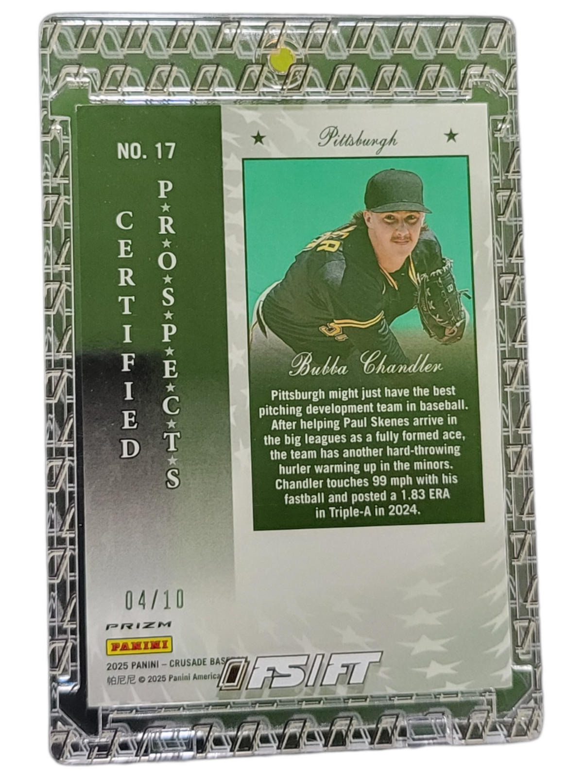 2025 Panini Prizm Crusade Baseball Bubba Chandler #17 Green Stars 04/10