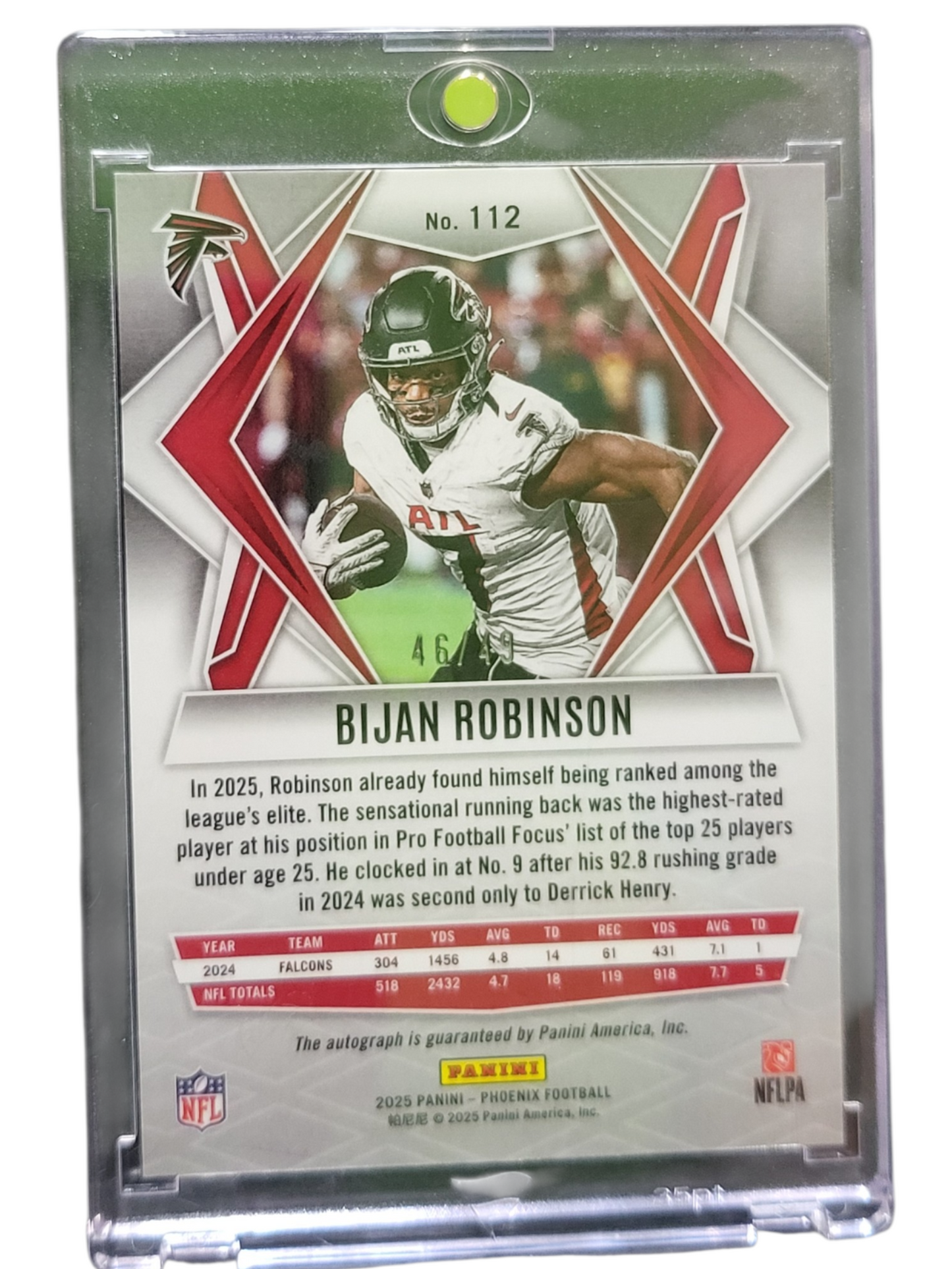 2025 Panini Phoenix Football Bijan Robinson #112 Purple