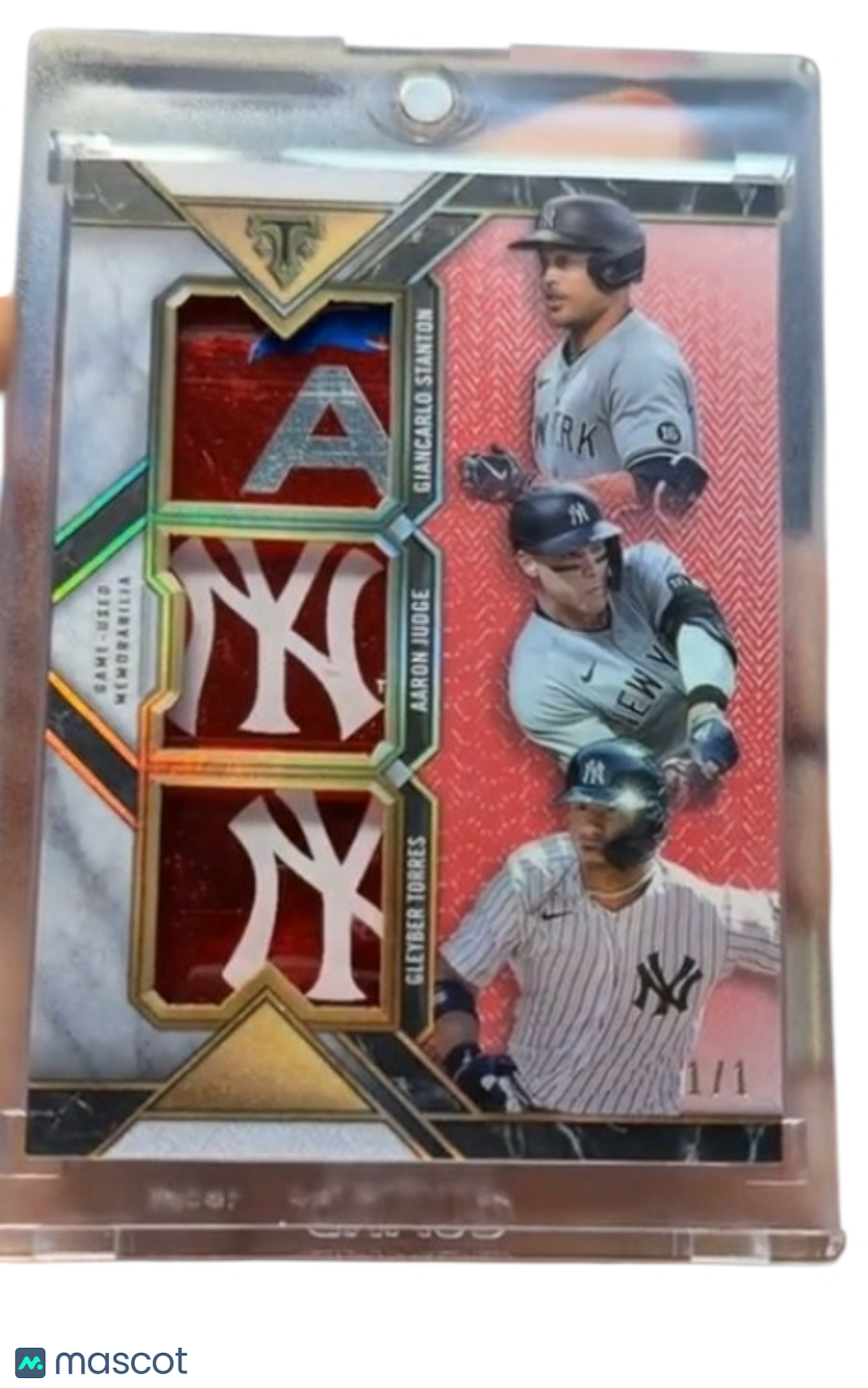 2021 Topps Triple Threads Giancarlo Aaron Judge Red 1/1 Game-Used Memorabilia