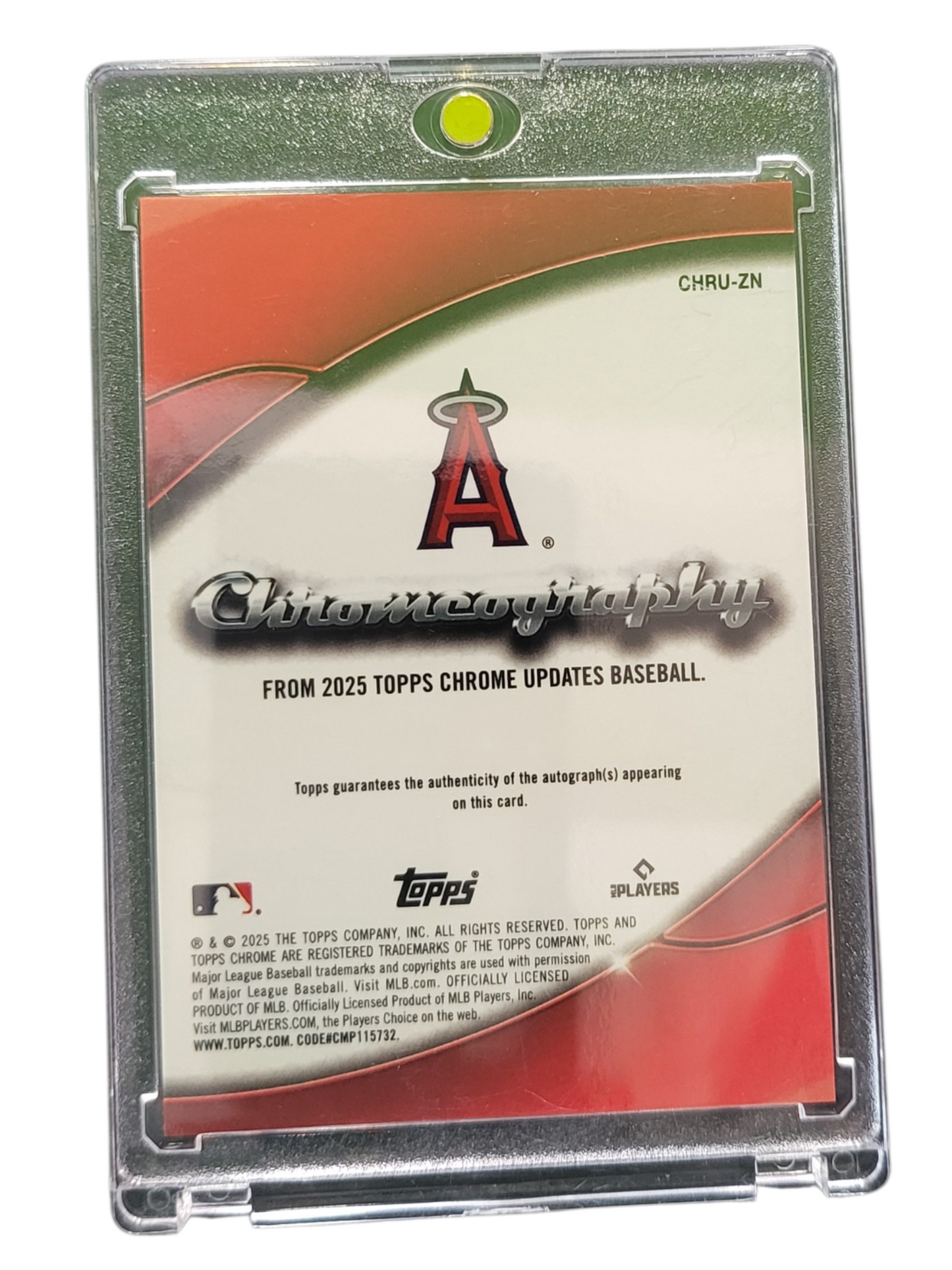 2025 Topps Chrome Update Chromography Zach Neto #CHRU-ZN
