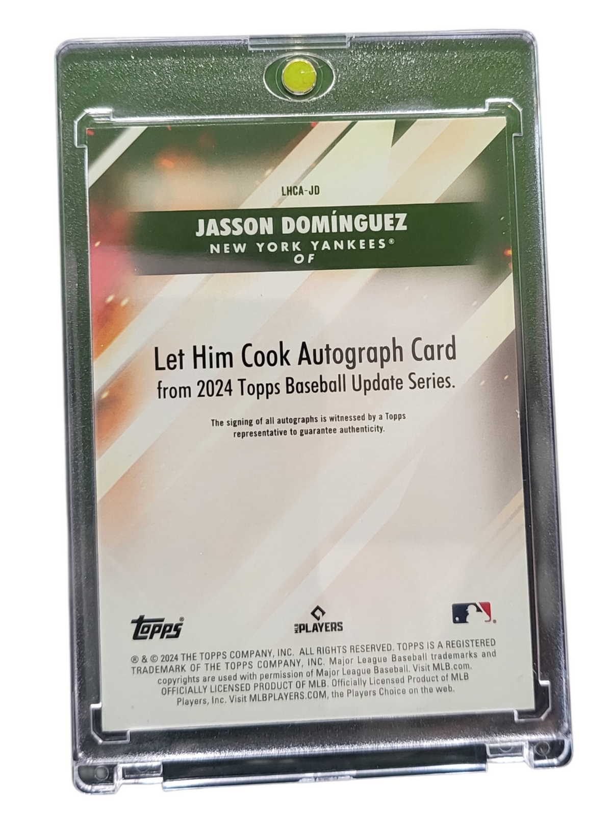 2024 Topps Baseball Update Let Him Cook Jasson Domínguez #LHCA-JD RC /25