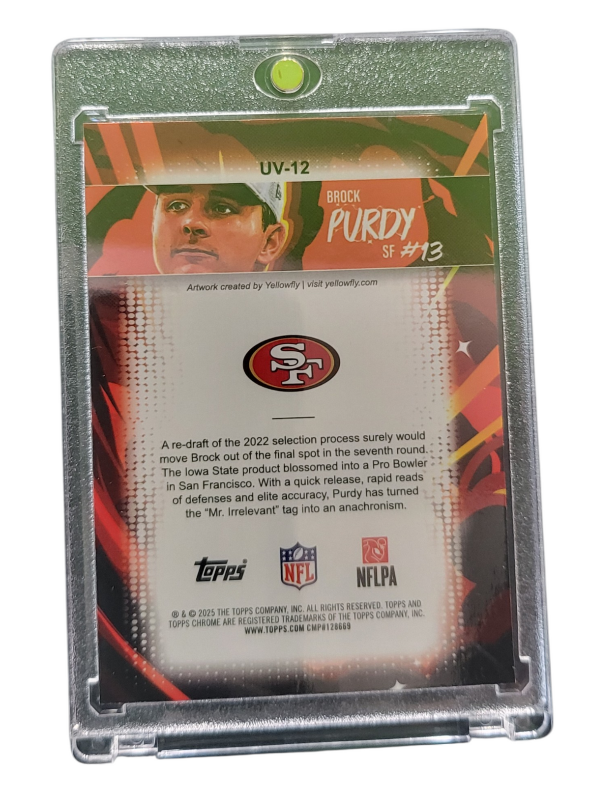 2025 Topps Chrome Ultraviolet Brock Purdy #UV-12