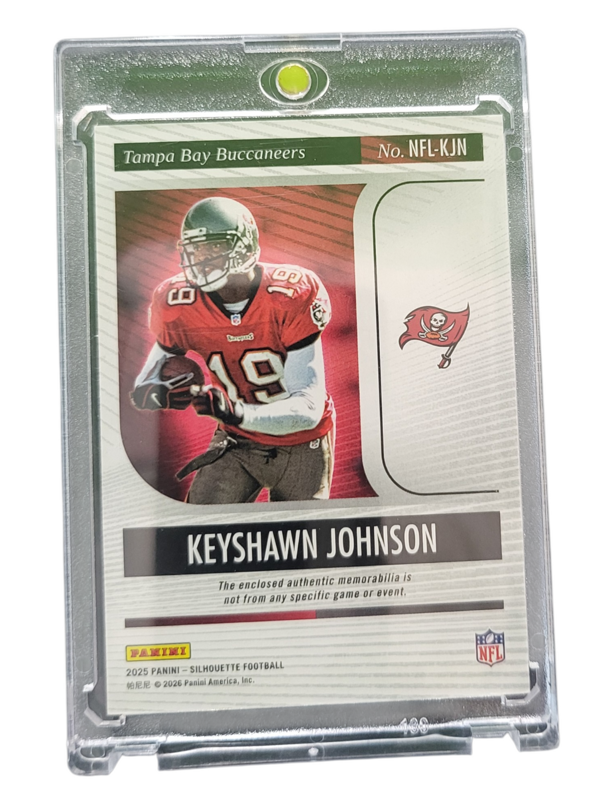 2026 Panini Silhouette Keyshawn Johnson #NFL-KJN NFL Shields 5/5 Mem Patch
