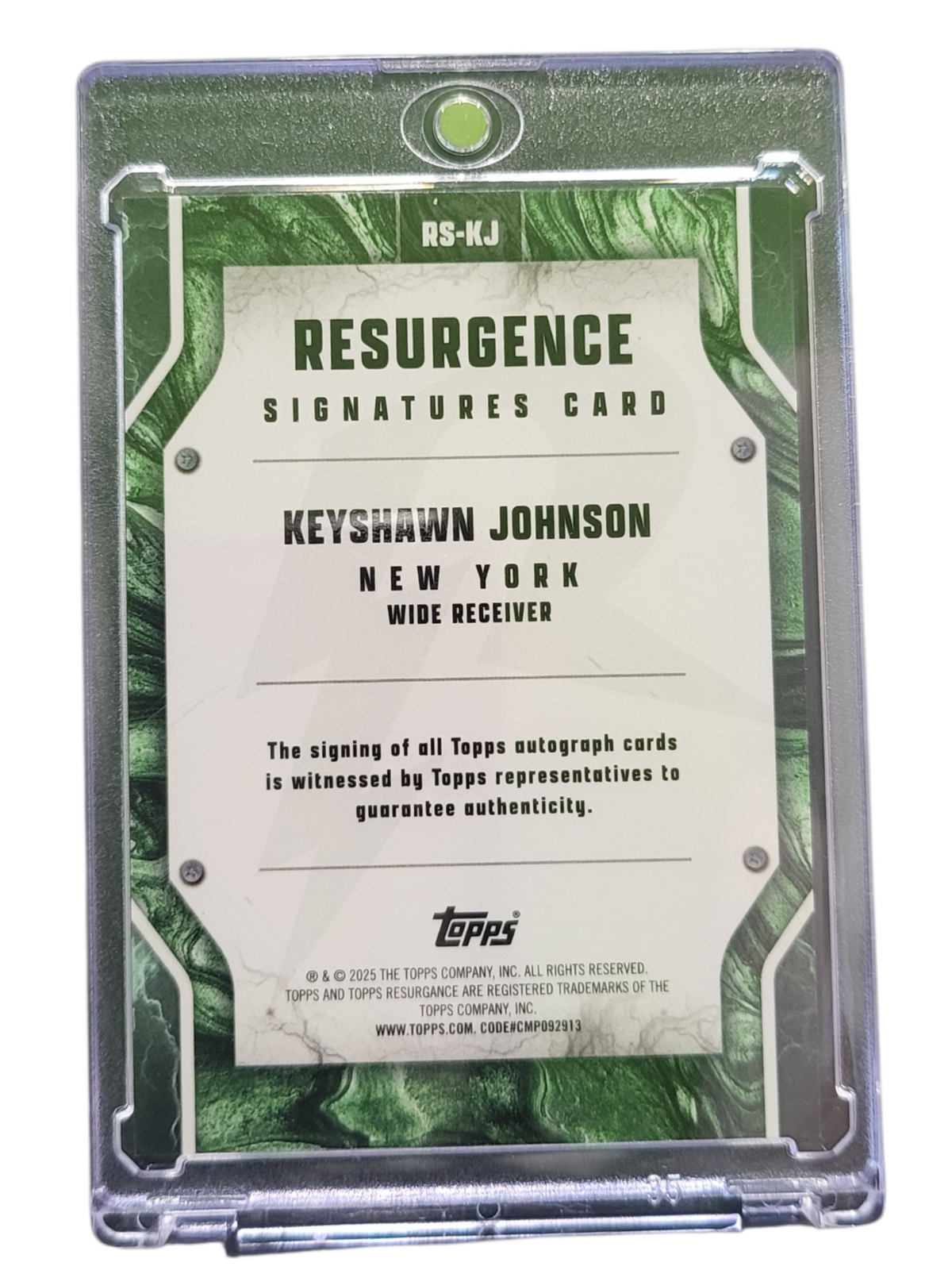 2025 Topps Resurgence Keyshawn Johnson #RS-KJ