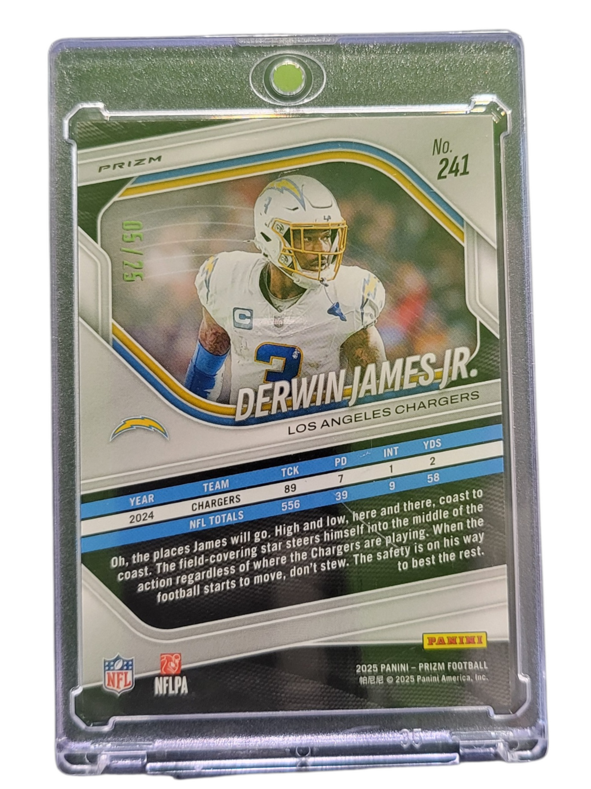 2025 Panini Prizm Derwin James Jr. #241 Pink Pulsar 05/25