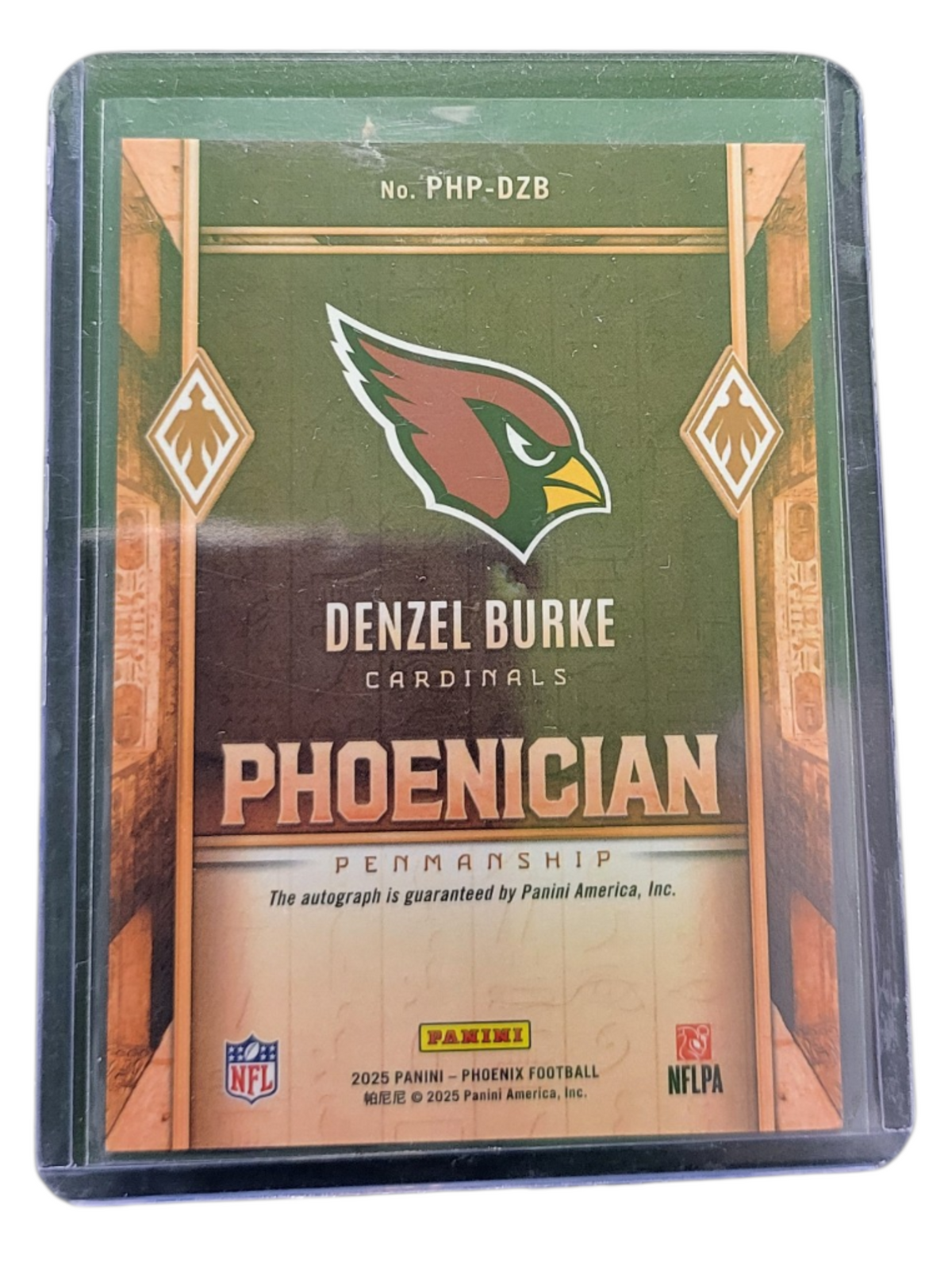 2025 Panini Phoenix Phoenician Penmanship Denzel Burke #PHP-DZB RC